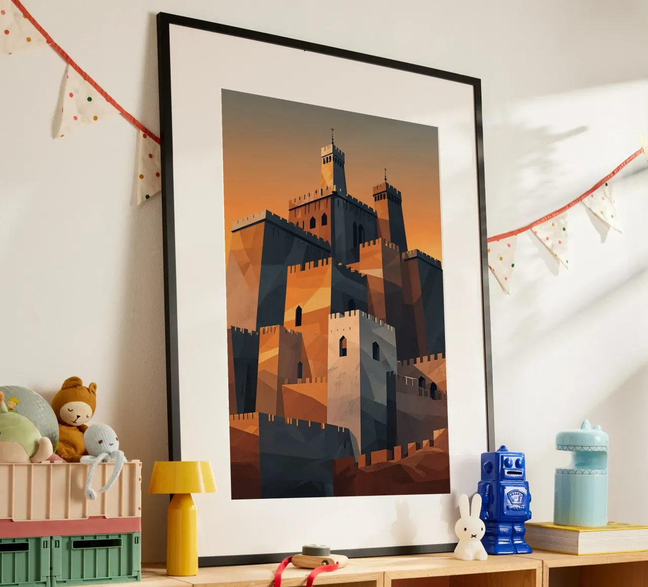 Aleppo Citadel – A Fortress of Resilience poster con telaio in plastica da AlbertKlee