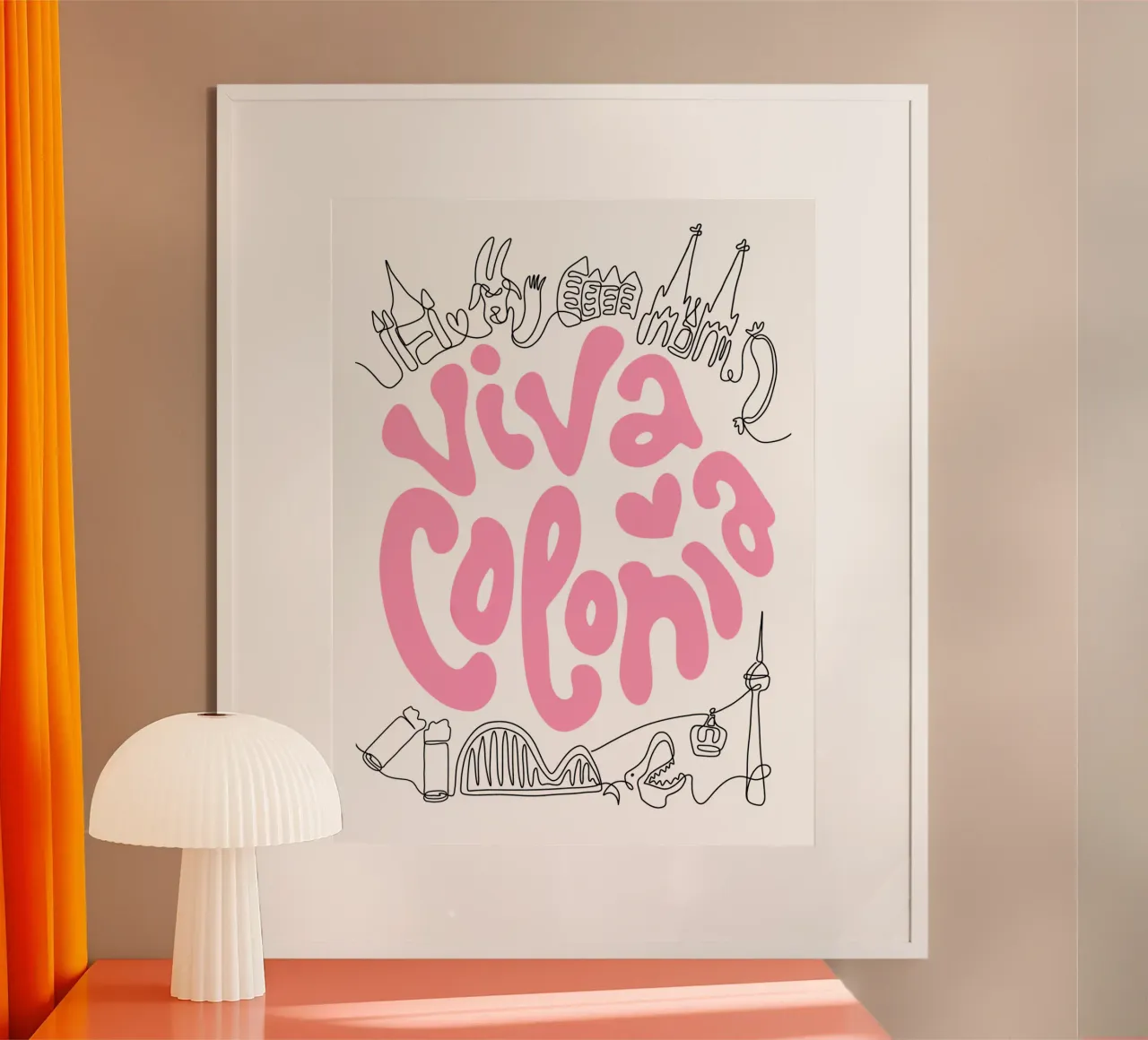 Viva Colonia Skyline Köln Design poster da Orjenal Kölsch
