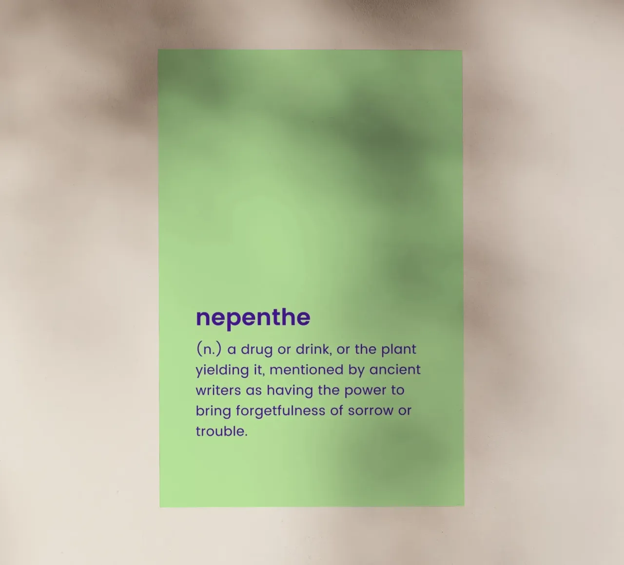 Nepenthe pellicola backlit da Studio One