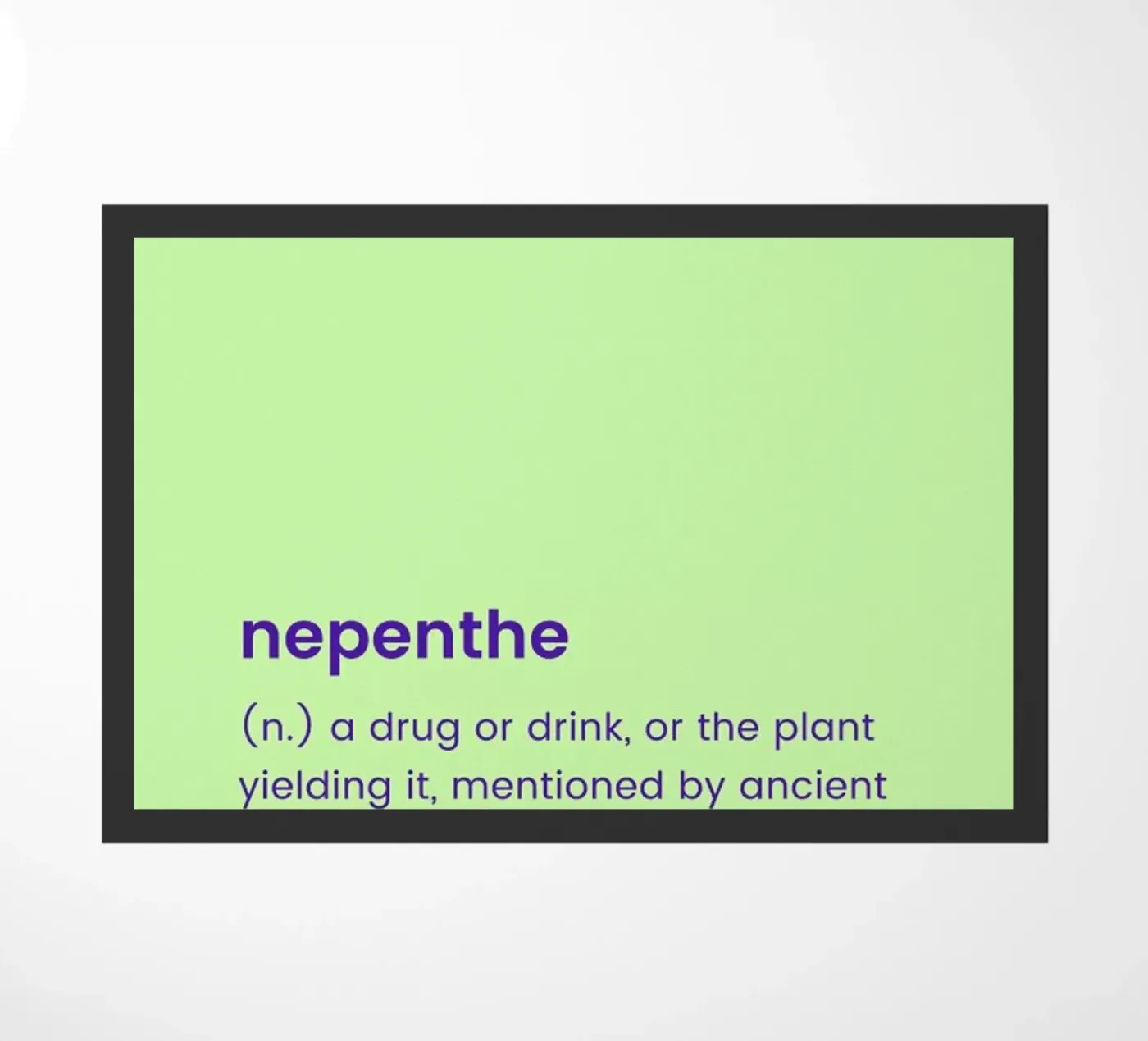 Nepenthe doormat by Studio One