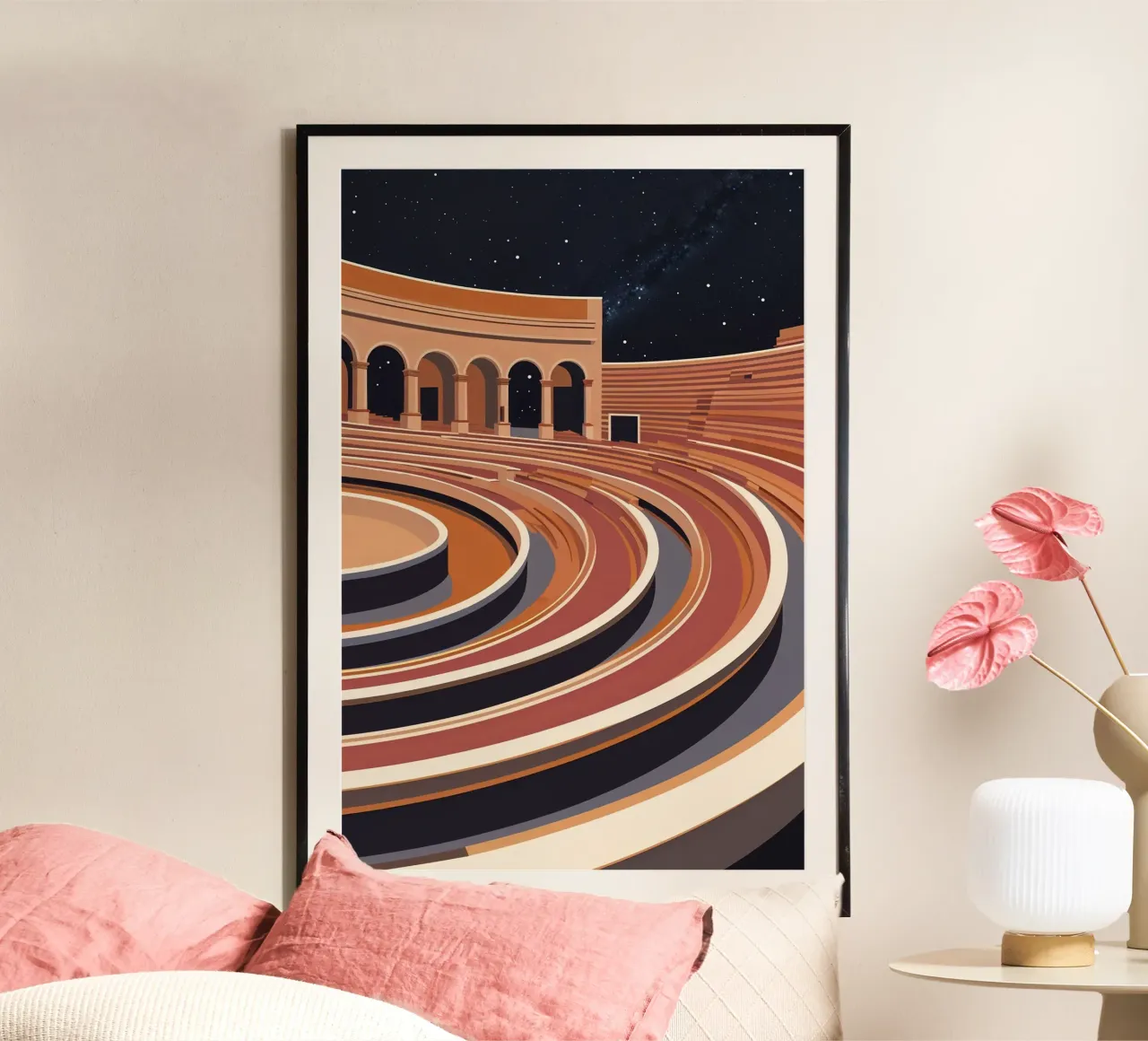 Architectural Symphony of Roman History poster con telaio in plastica da AlbertKlee