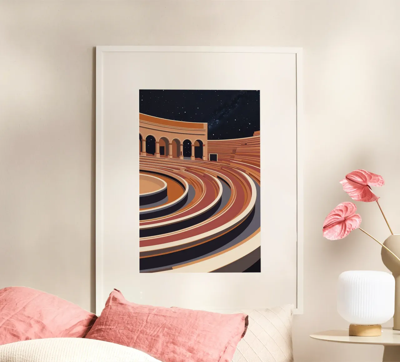Architectural Symphony of Roman History poster con telaio in plastica da AlbertKlee