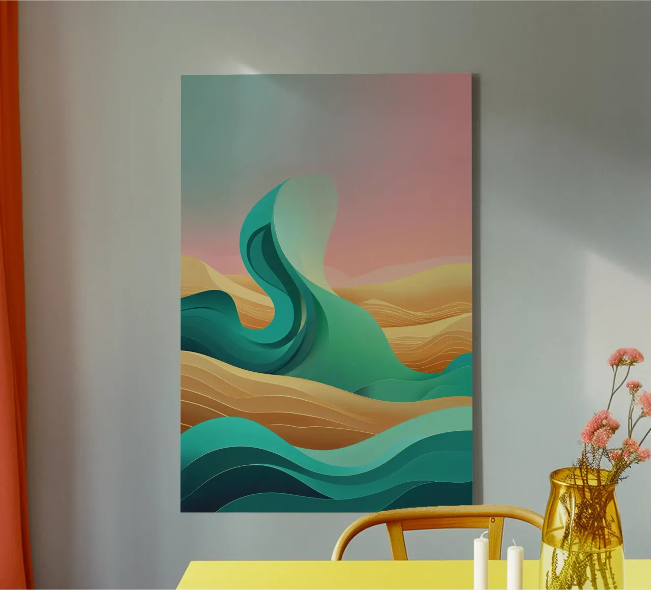 Curves of Desert Harmony canvas van AlbertKlee