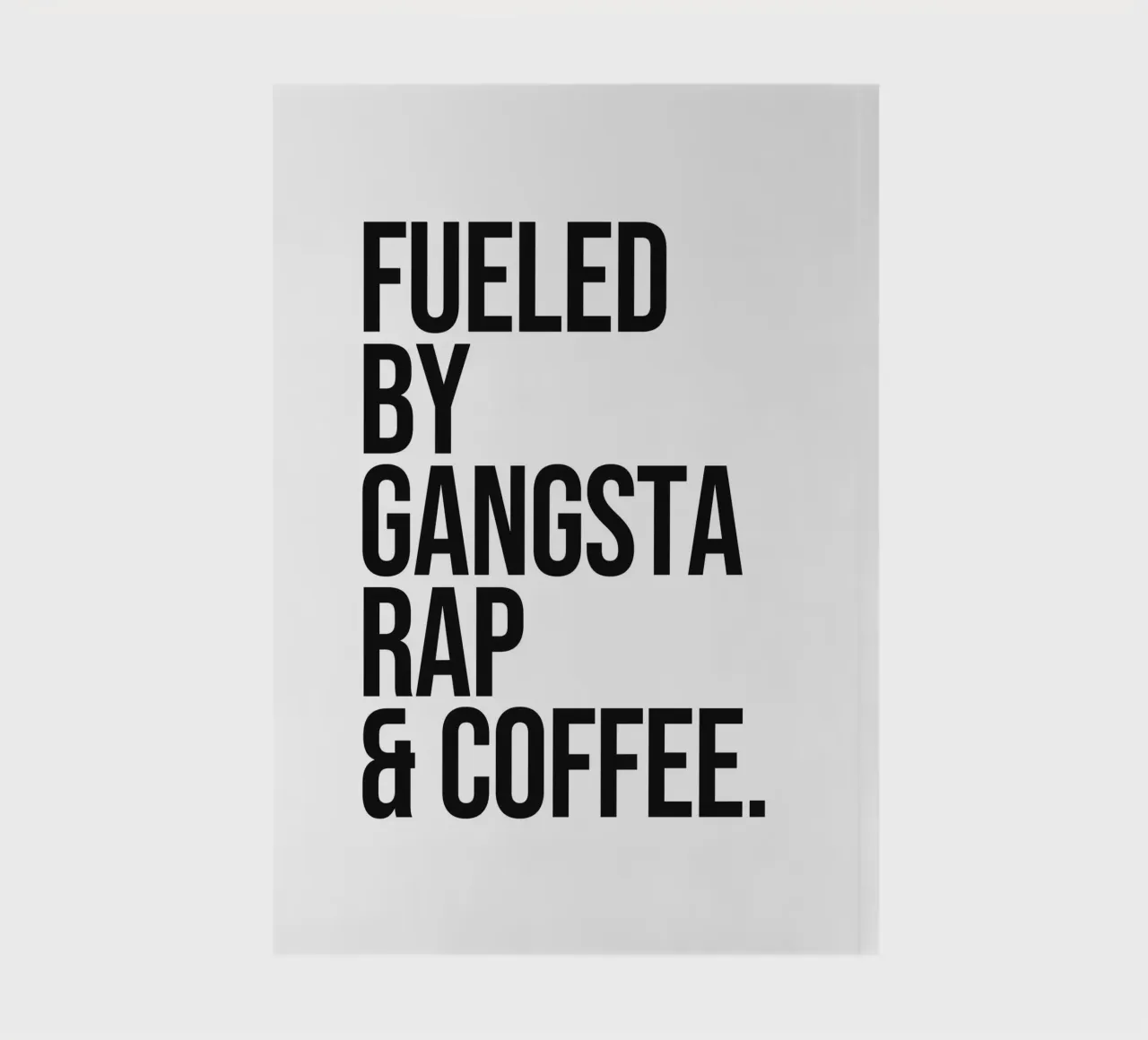 Alimenté par le rap Gangsta et la citation de café carnet de notes de Paigaam Studio