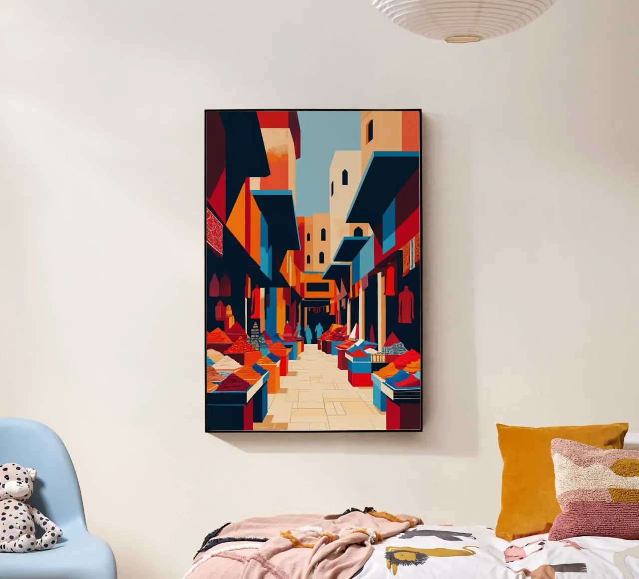 The Vibrant Heart of a Syrian Souq plexiglass da AlbertKlee