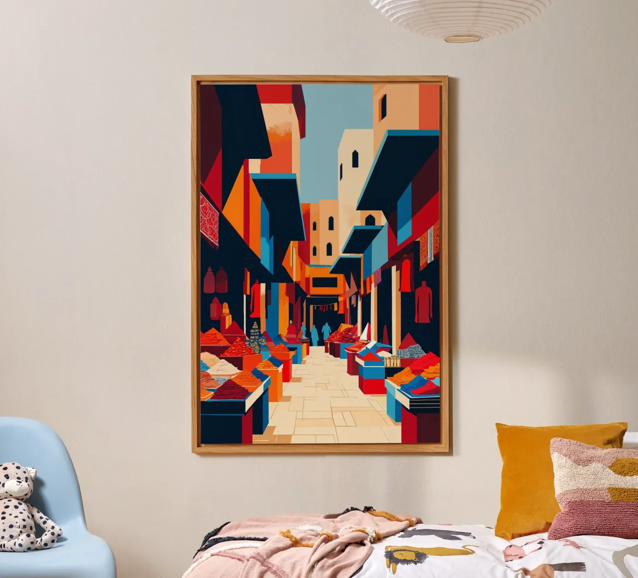 The Vibrant Heart of a Syrian Souq alluminio dibond da AlbertKlee