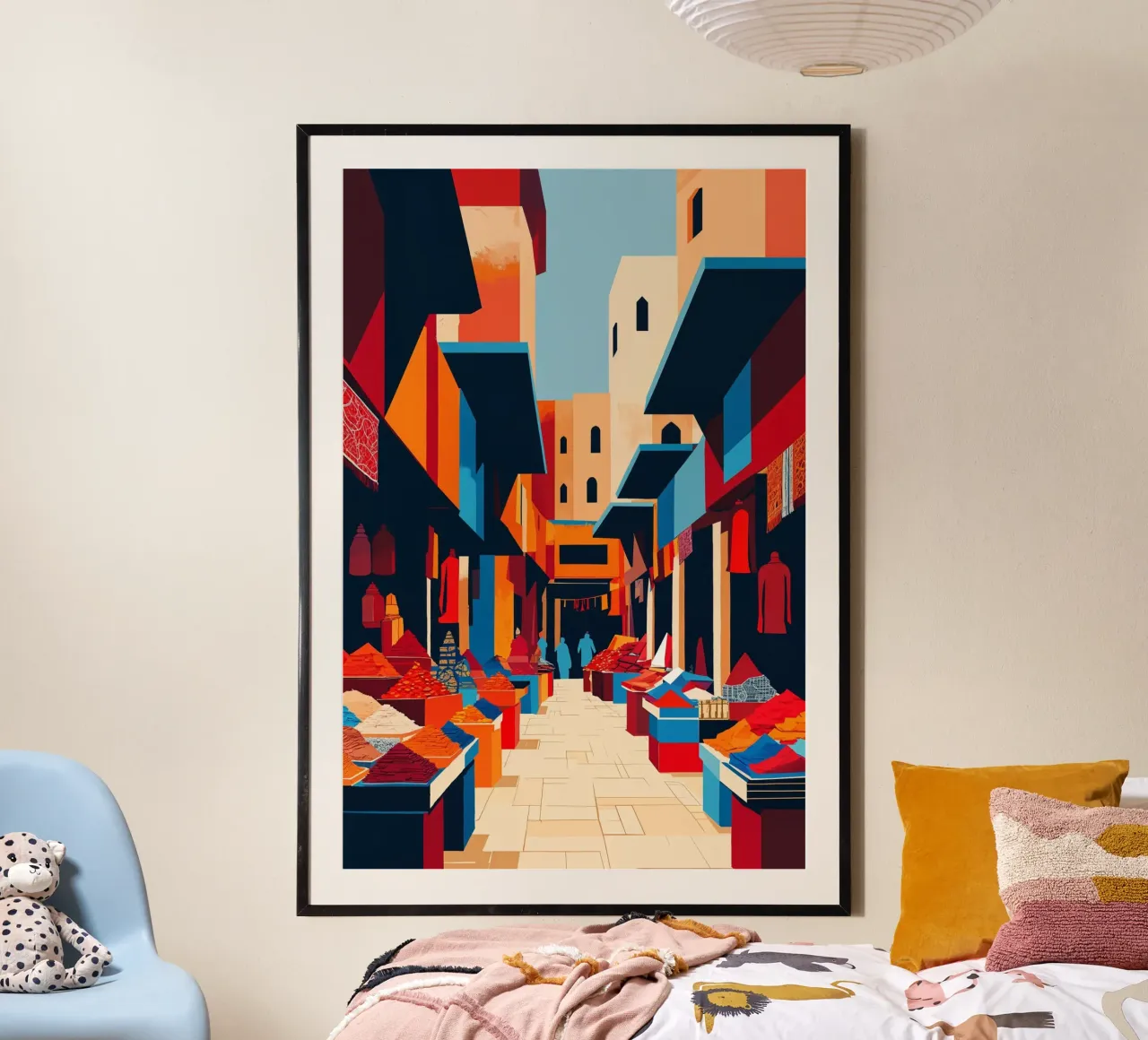 The Vibrant Heart of a Syrian Souq carta hahnemühle da AlbertKlee