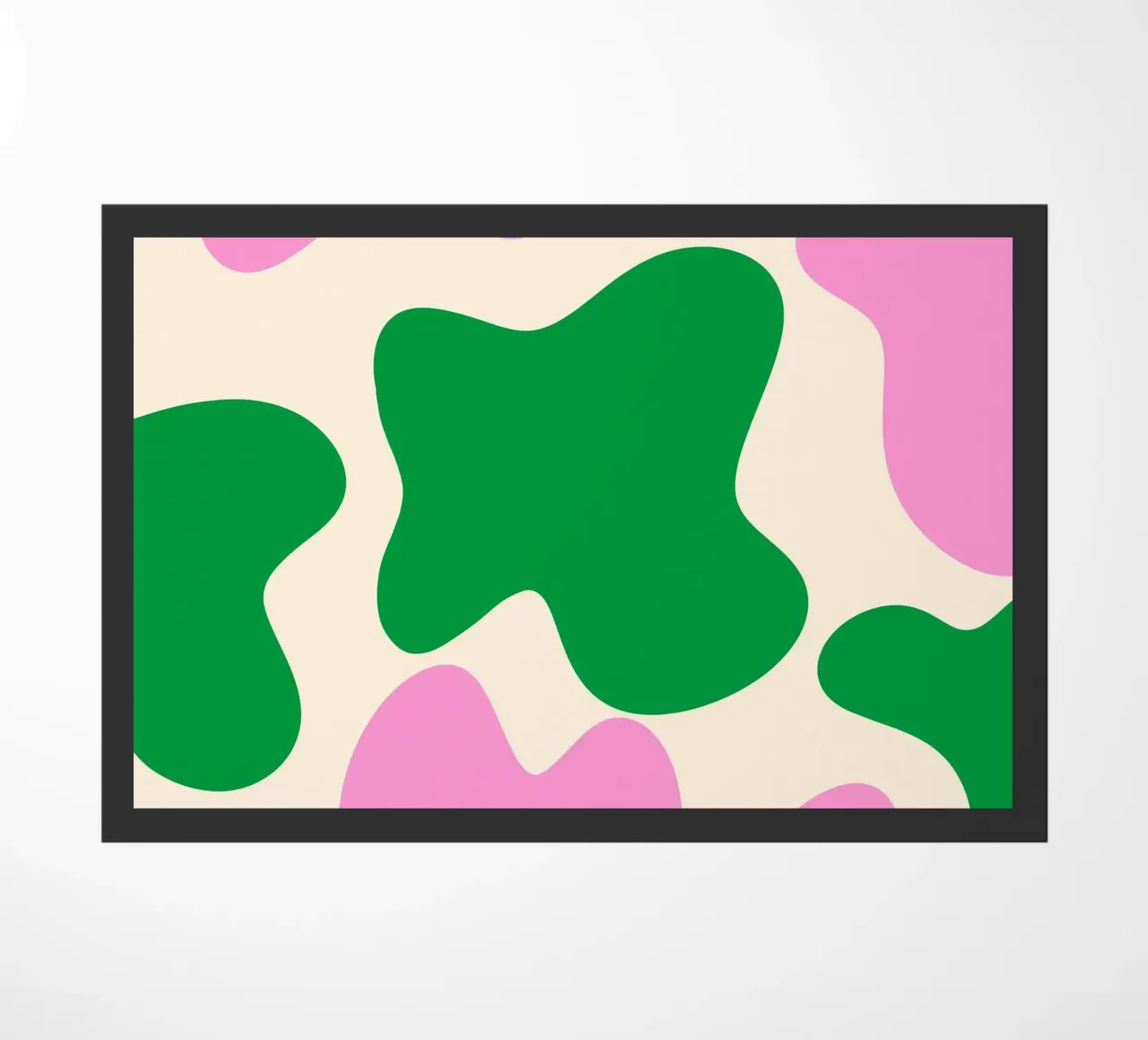 Forme astratte e moderne - rosa, verde, crema zerbino da Wackapacka