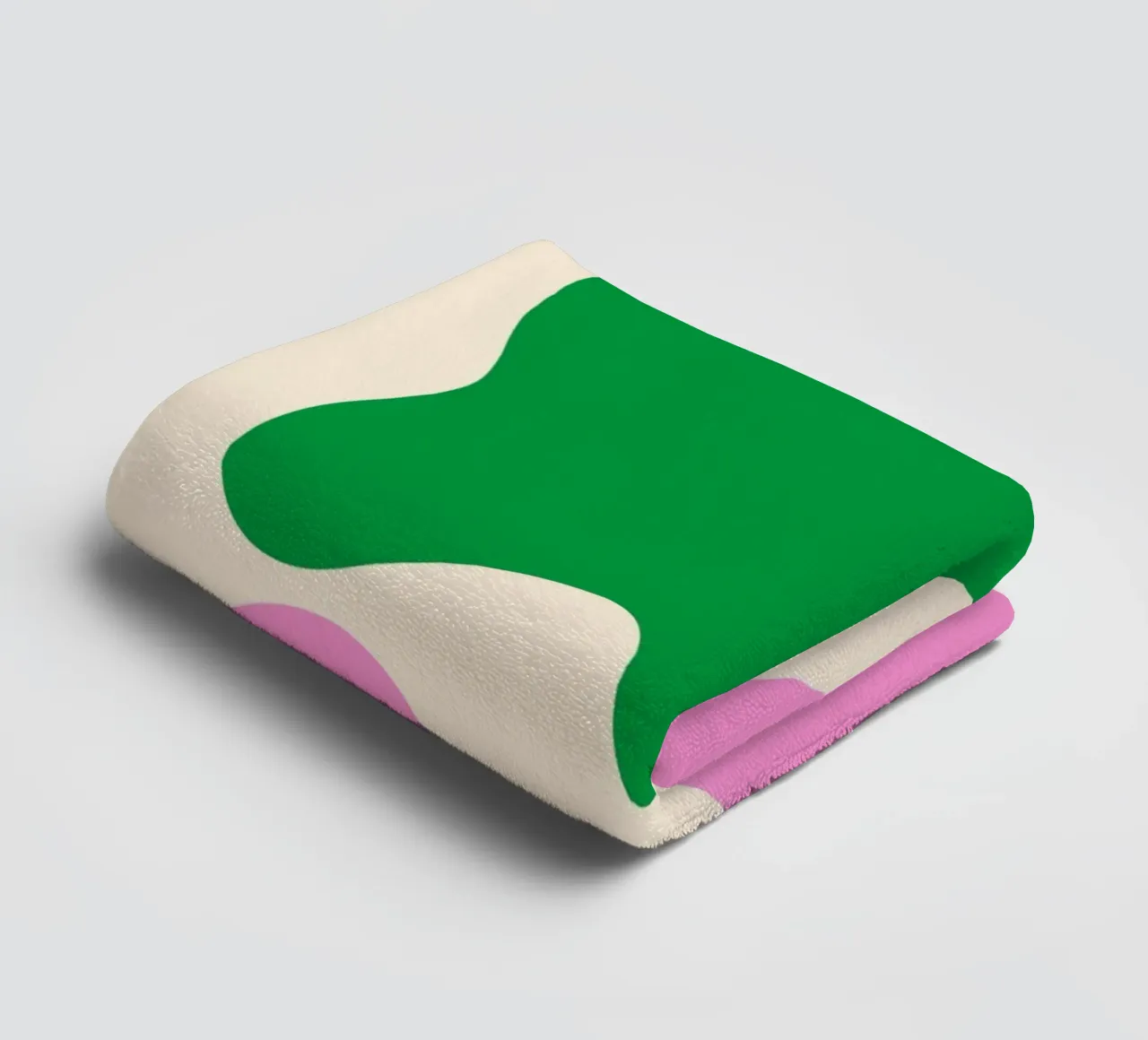 Forme astratte e moderne - rosa, verde, crema asciugamano da bagno da Wackapacka