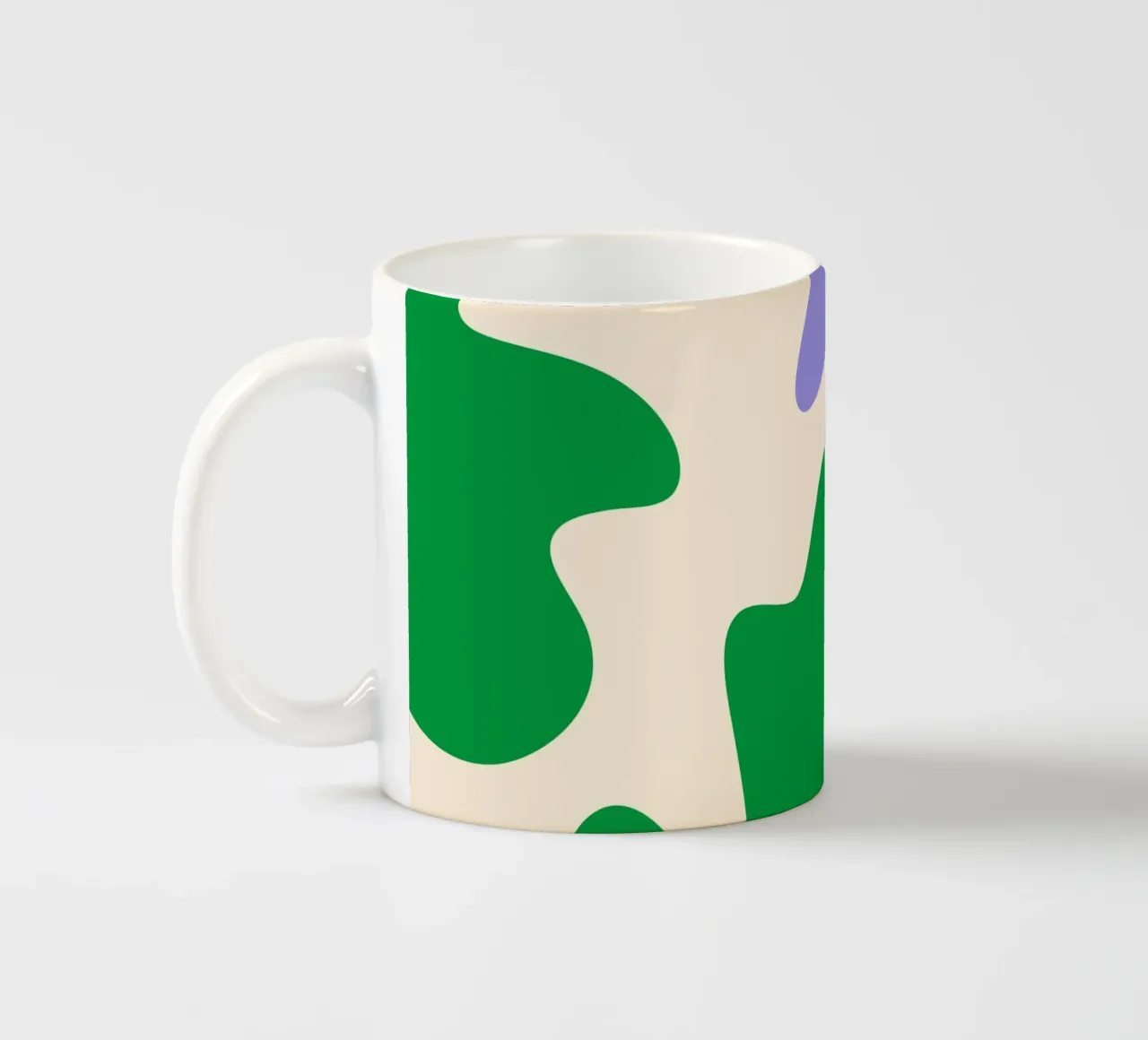 Forme astratte moderne - rosa, viola, verde, crema tazza in ceramica da Wackapacka