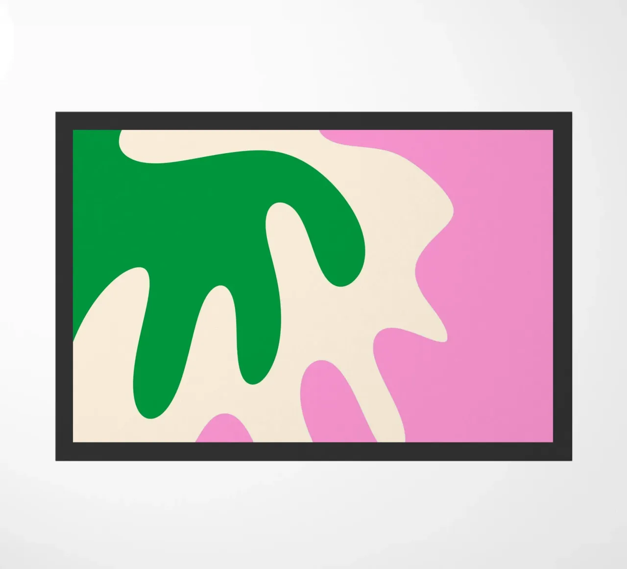 Forme astratte e moderne - rosa, verde, crema zerbino da Wackapacka