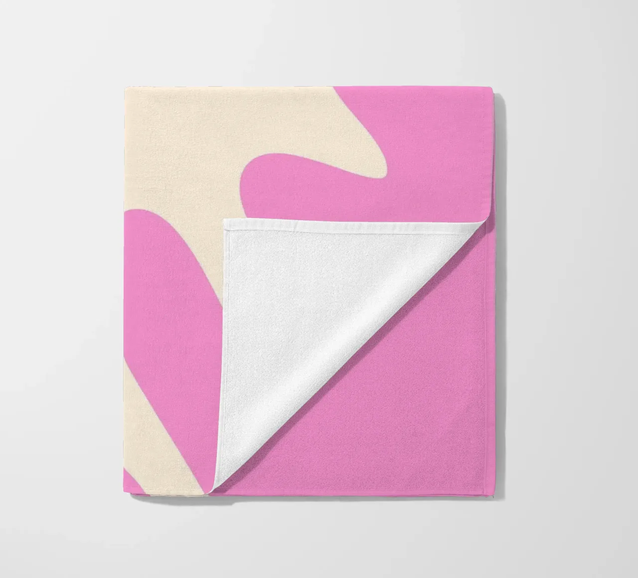 Forme astratte e moderne - rosa, verde, crema telo mare da Wackapacka