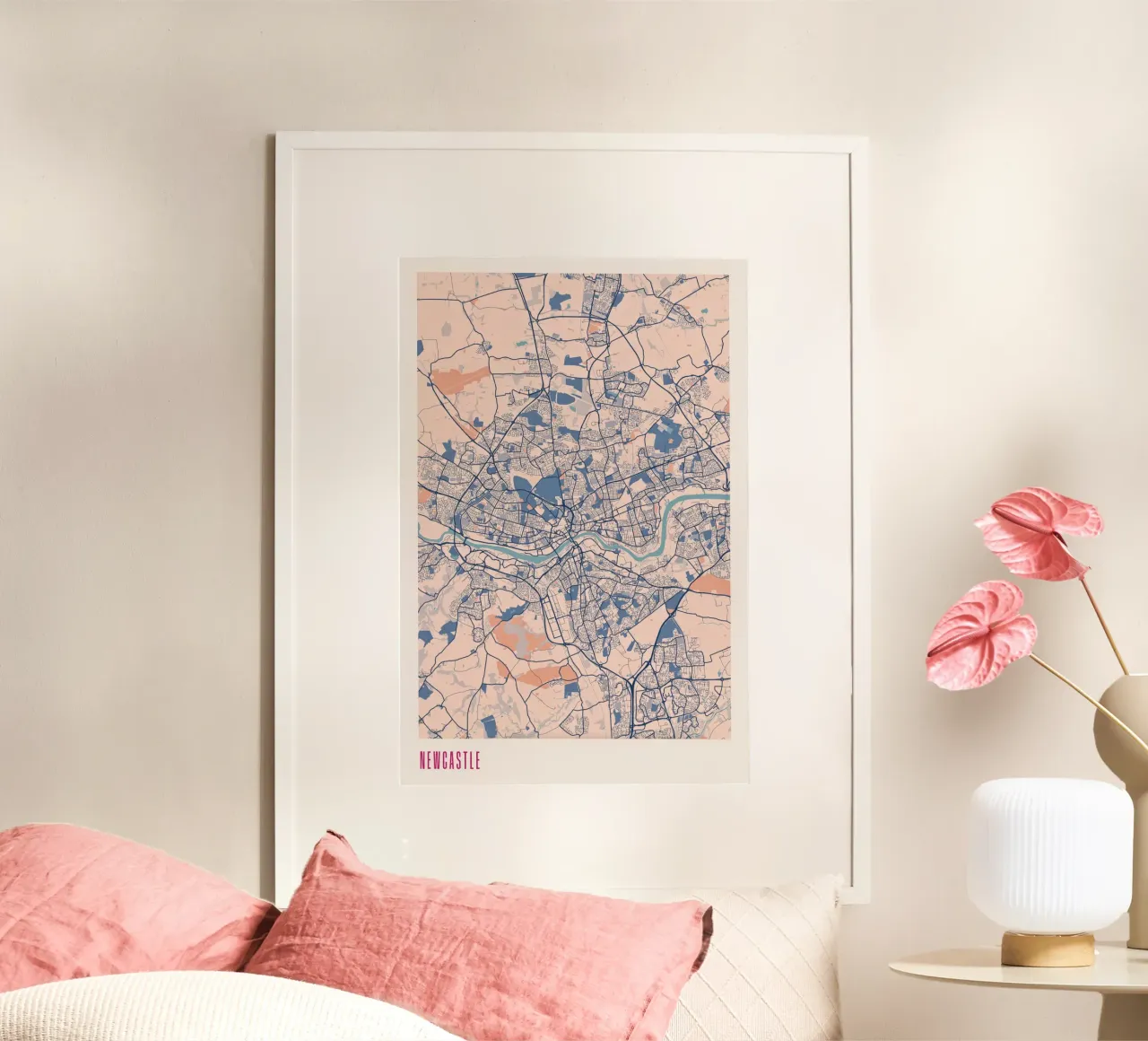 Newcastle Urbana poster con telaio in alluminio da MOOODZART