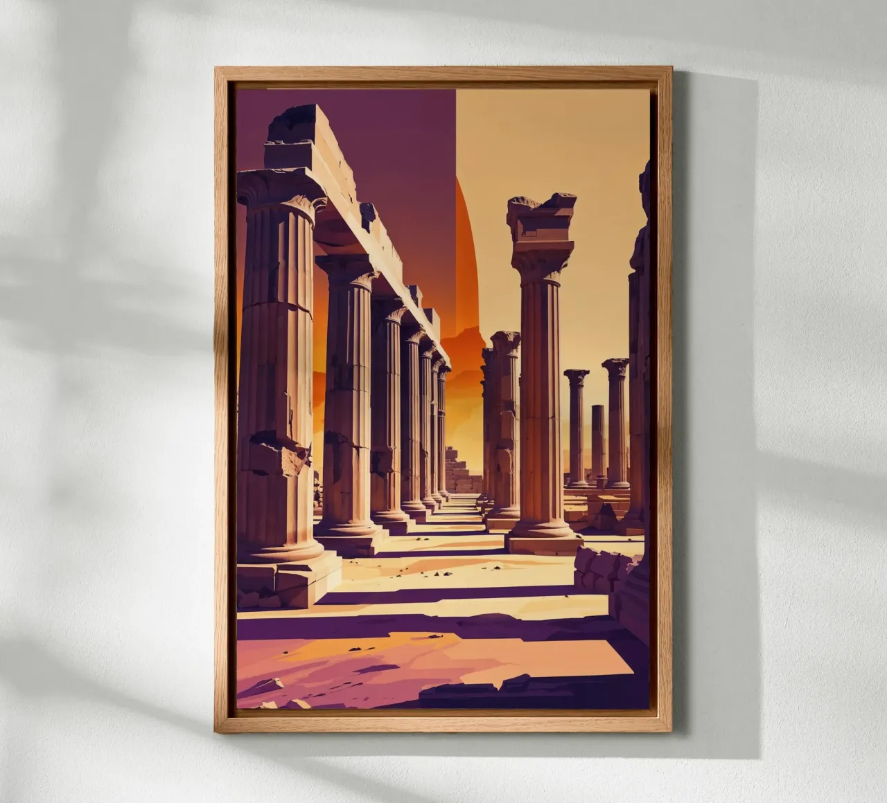 Palmyra's Majestic Columns at Sunset alluminio dibond da AlbertKlee