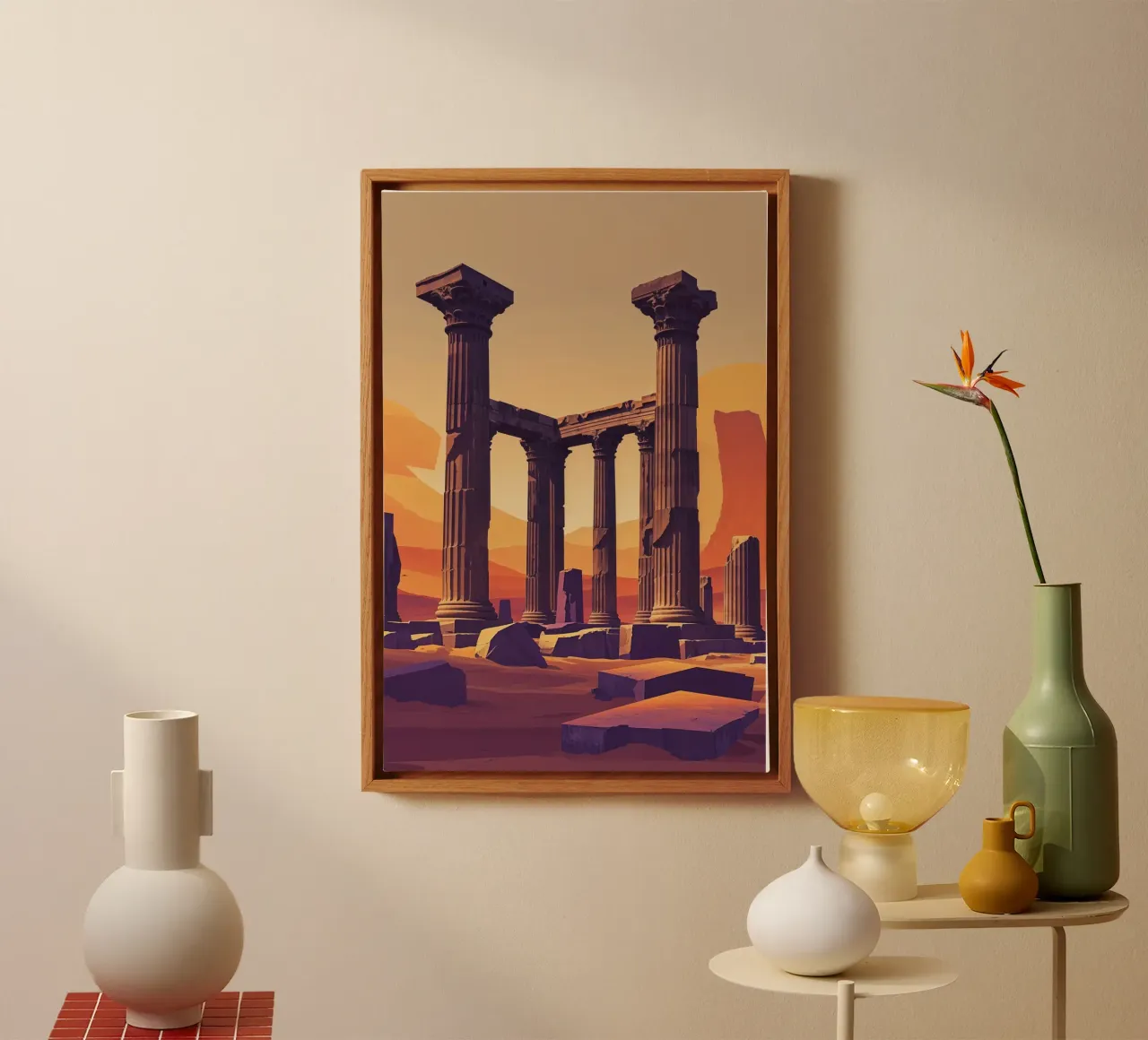 Resilient Pillars of Palmyra’s History tela con Cornice a cassetta da AlbertKlee