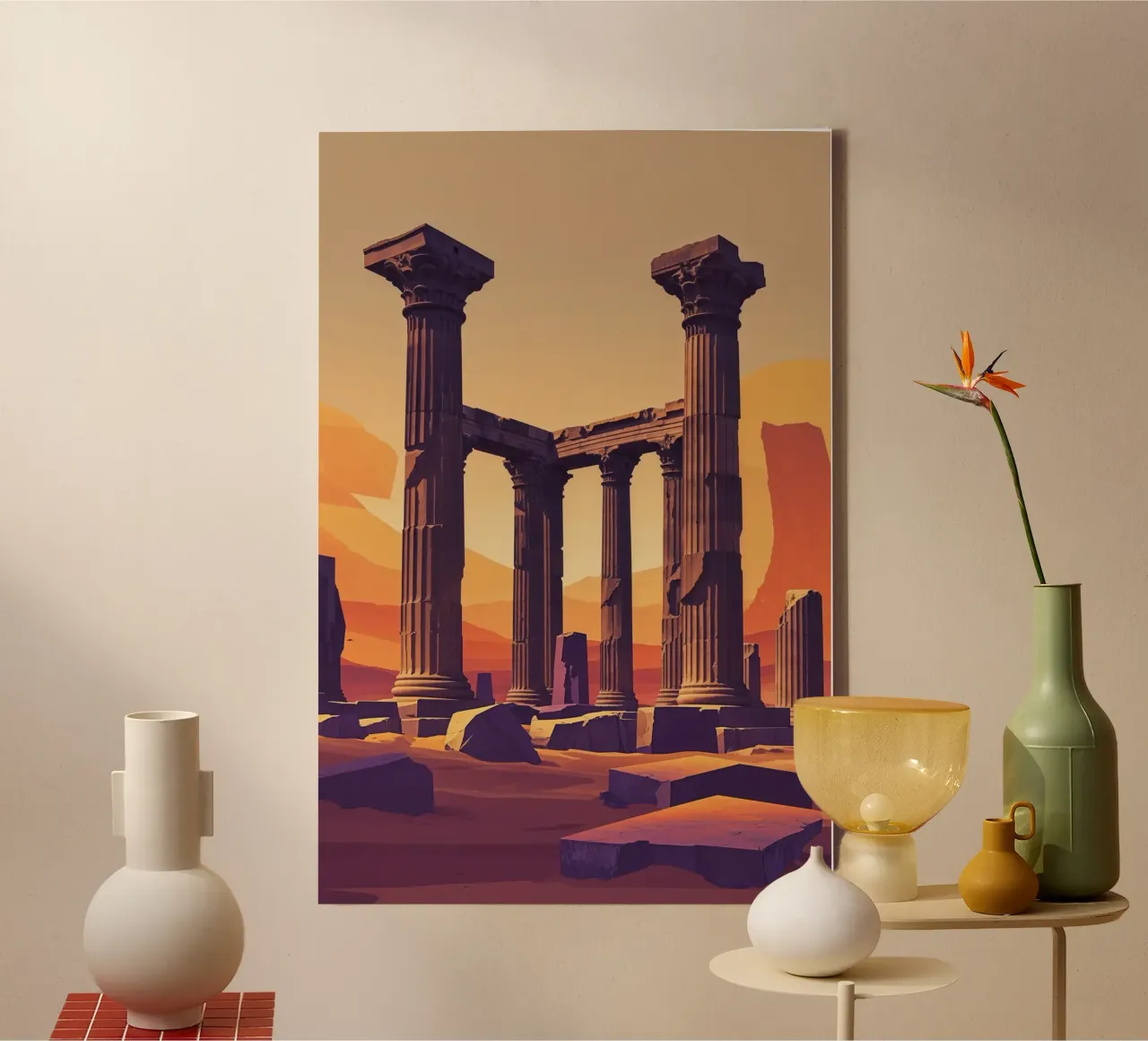 Resilient Pillars of Palmyra’s History tela con Cornice a cassetta da AlbertKlee