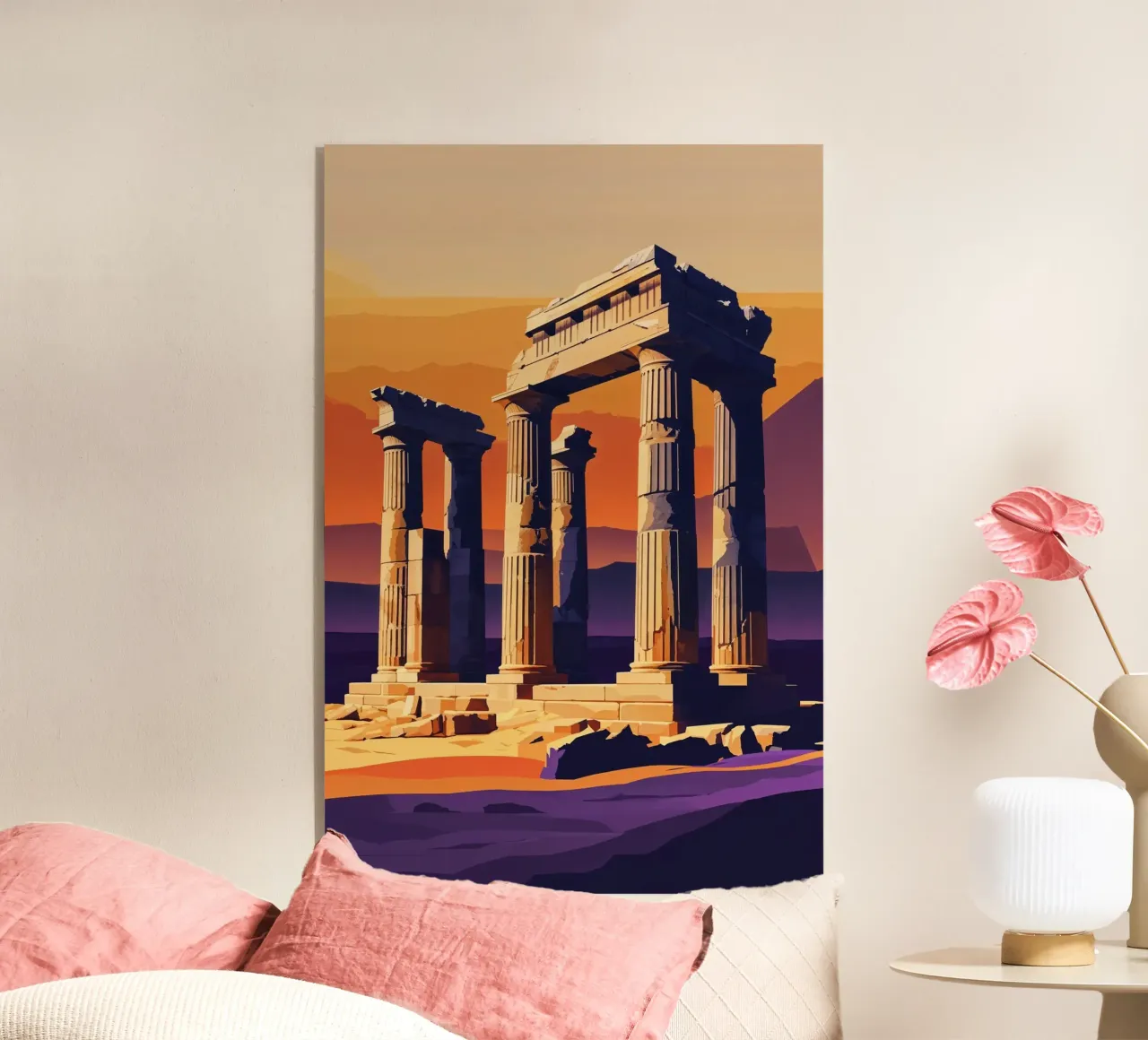 Golden Shadows of Palmyra’s Ancient Marvels plexiglass da AlbertKlee