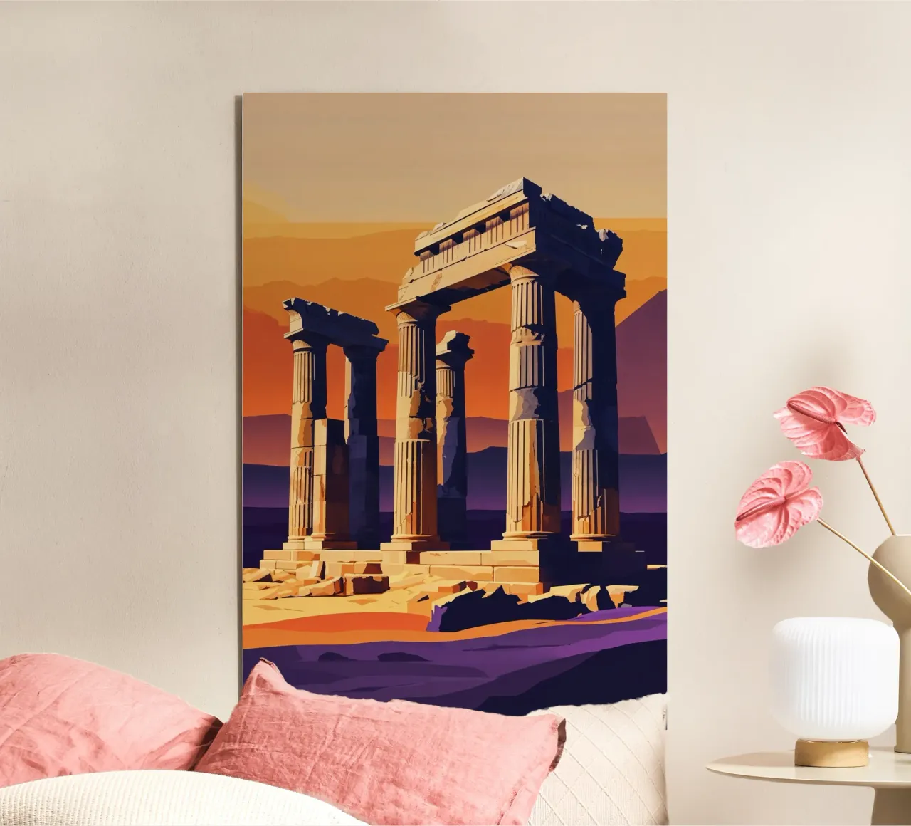 Golden Shadows of Palmyra’s Ancient Marvels alluminio dibond da AlbertKlee
