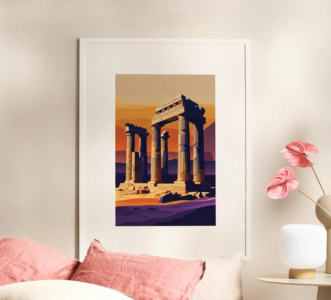 Golden Shadows of Palmyra’s Ancient Marvels carta hahnemühle da AlbertKlee