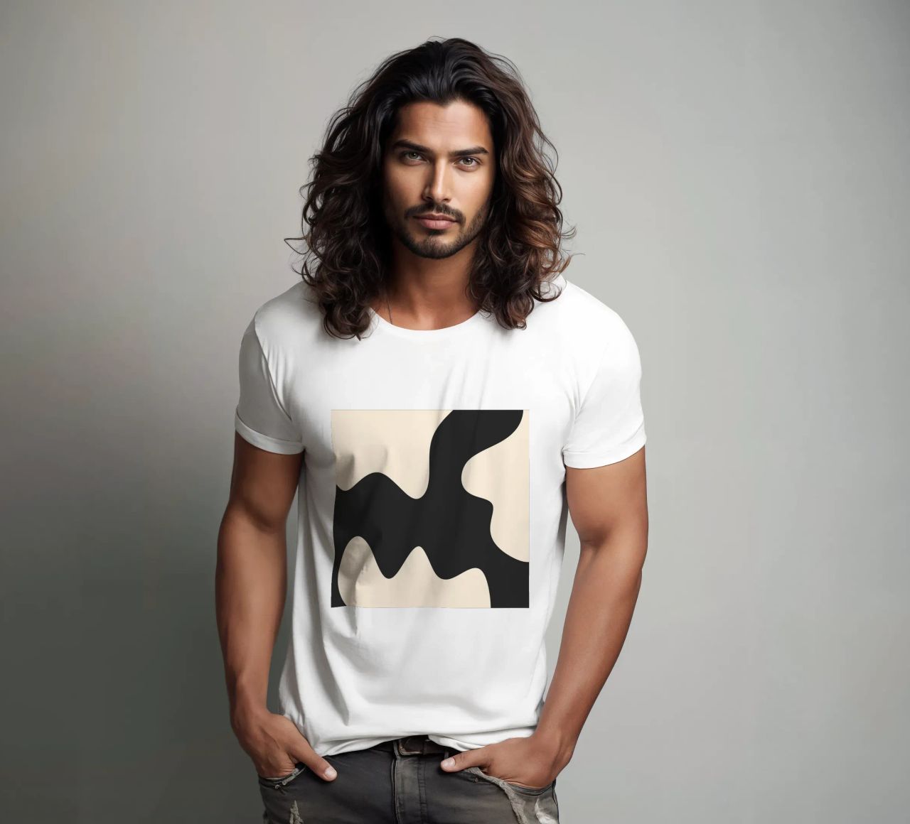 Forme astratte - monocromo 2 t-shirt da Wackapacka