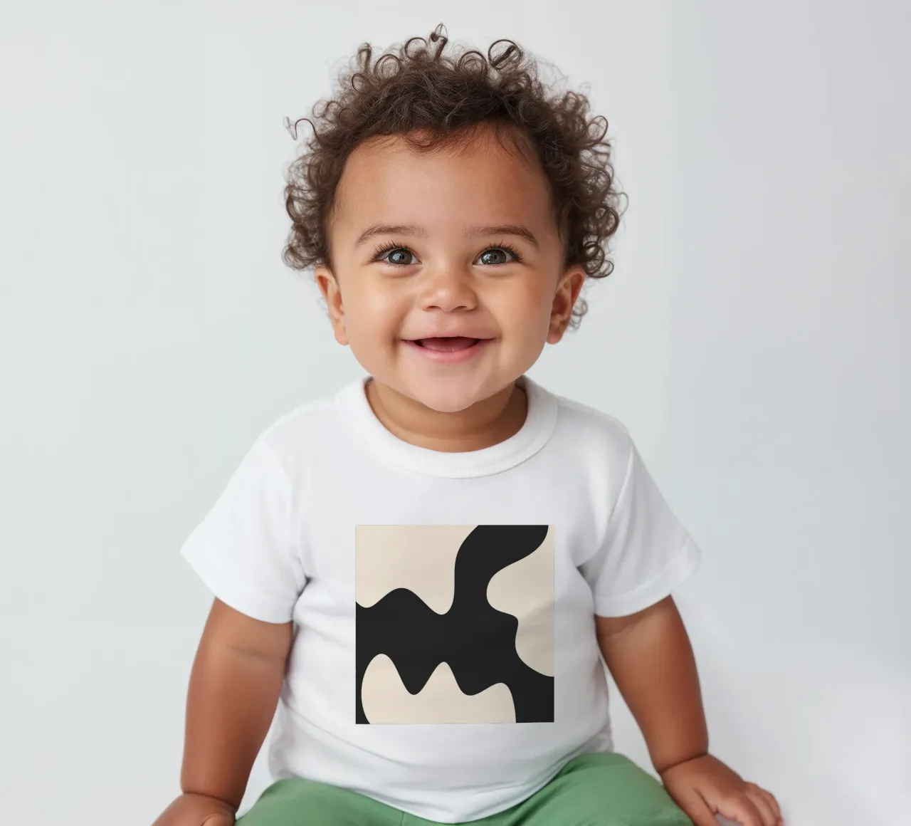 Formes abstraites - monochrome 2 t-shirt pour bébé de Wackapacka