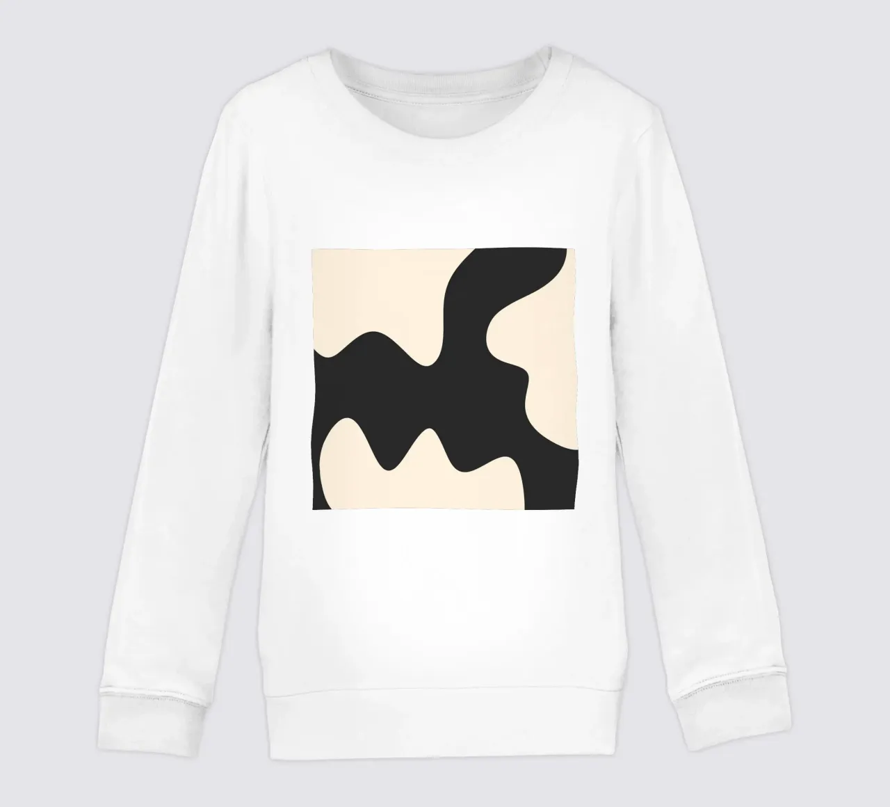Abstrakte Formen - monochrom 2 Kinder Sweatshirt von Wackapacka