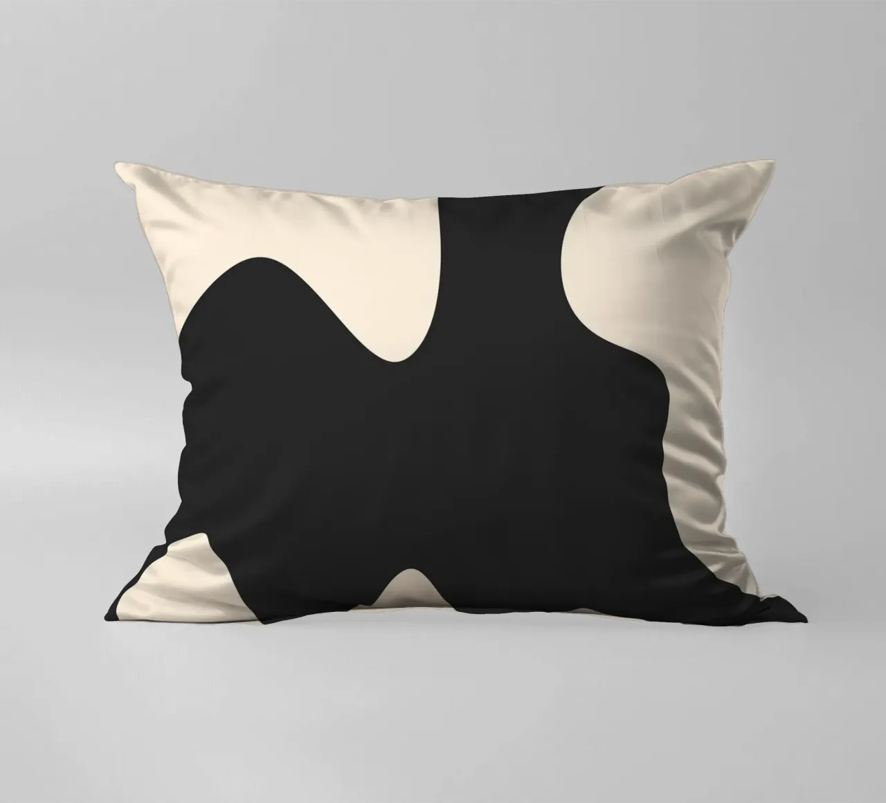 Abstract shapes - monochrome 2 decorative cushion by Wackapacka