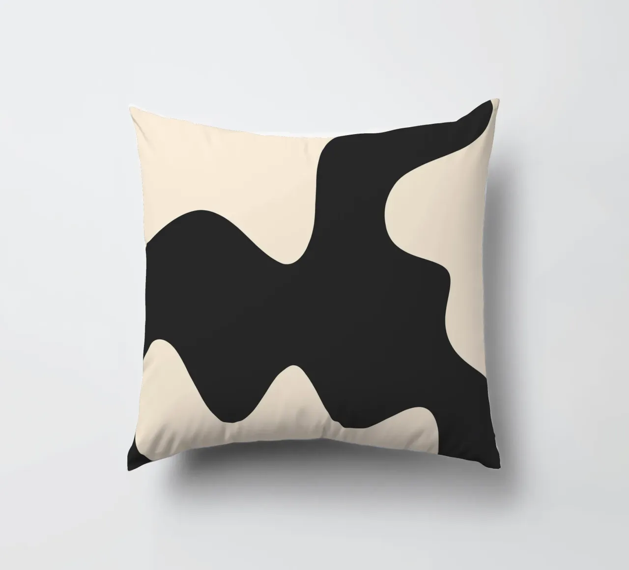 Abstract shapes - monochrome 2 decorative cushion by Wackapacka