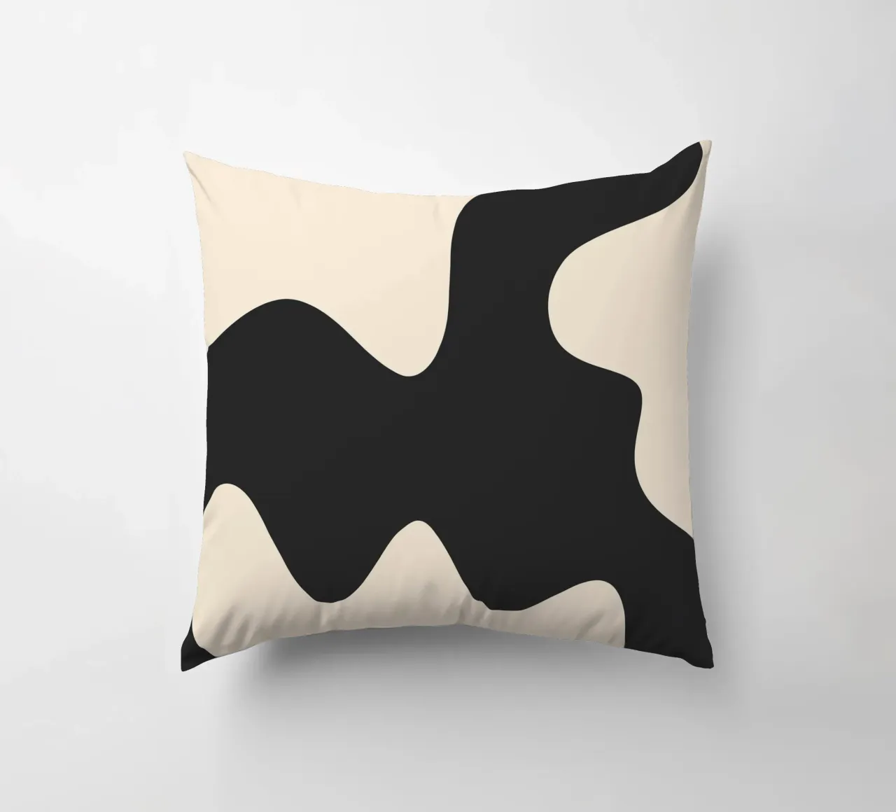 Abstract shapes - monochrome 2 decorative cushion by Wackapacka