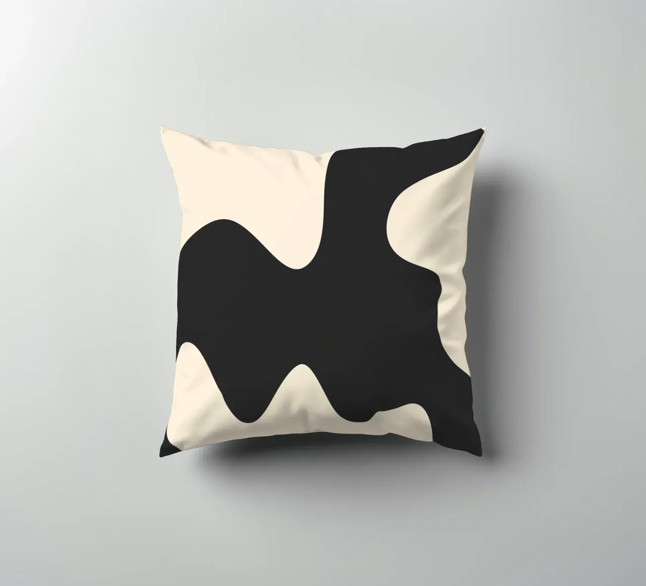 Abstract shapes - monochrome 2 decorative cushion by Wackapacka