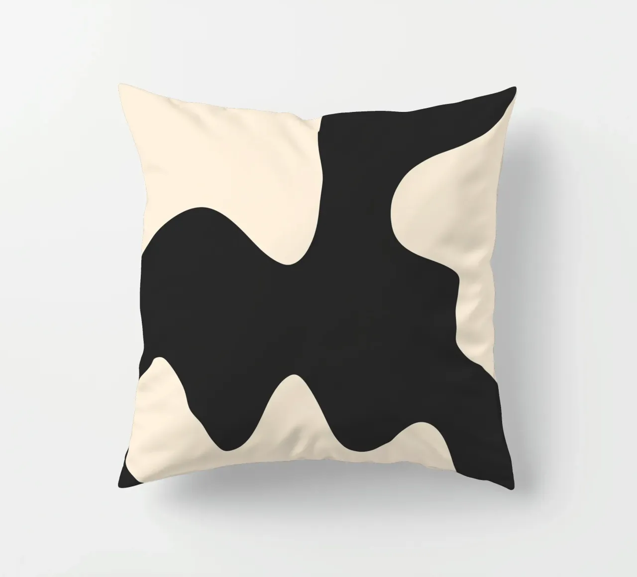Abstract shapes - monochrome 2 decorative cushion by Wackapacka