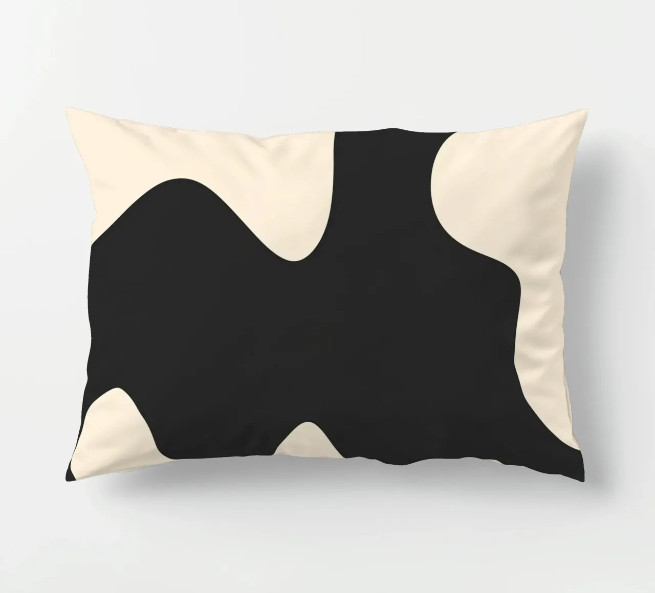 Abstract shapes - monochrome 2 decorative cushion by Wackapacka