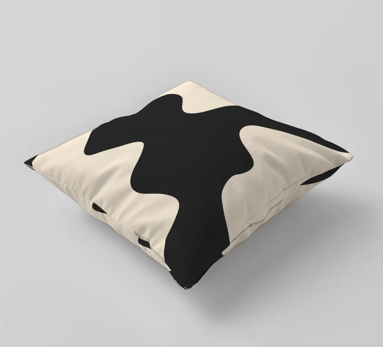 Abstract shapes - monochrome 2 decorative cushion by Wackapacka
