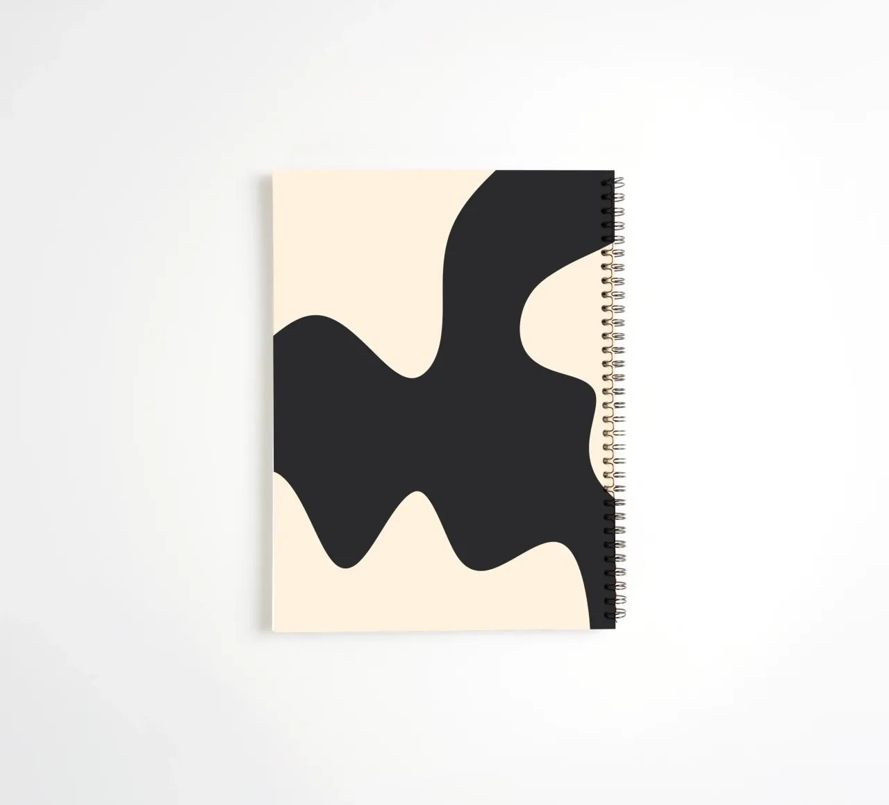 Abstract shapes - monochrome 2 spiral notebook by Wackapacka