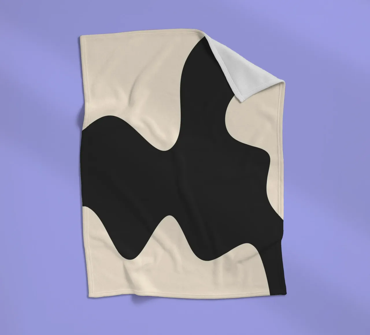 Abstract shapes - monochrome 2 fleece blanket by Wackapacka