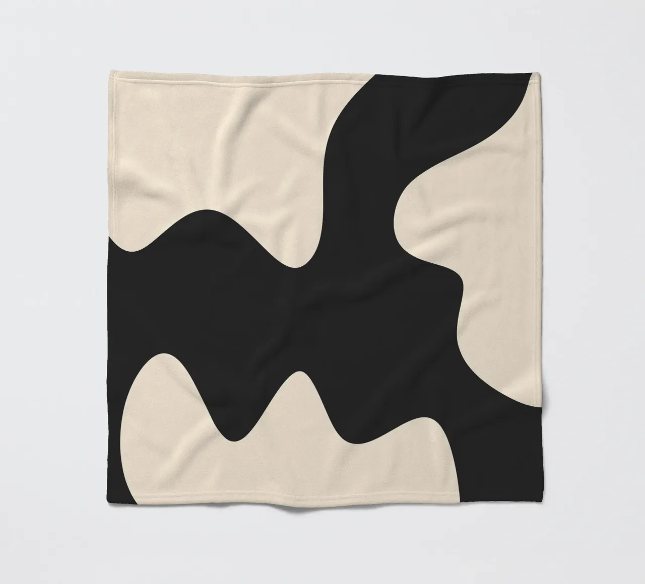 Abstract shapes - monochrome 2 fleece blanket by Wackapacka