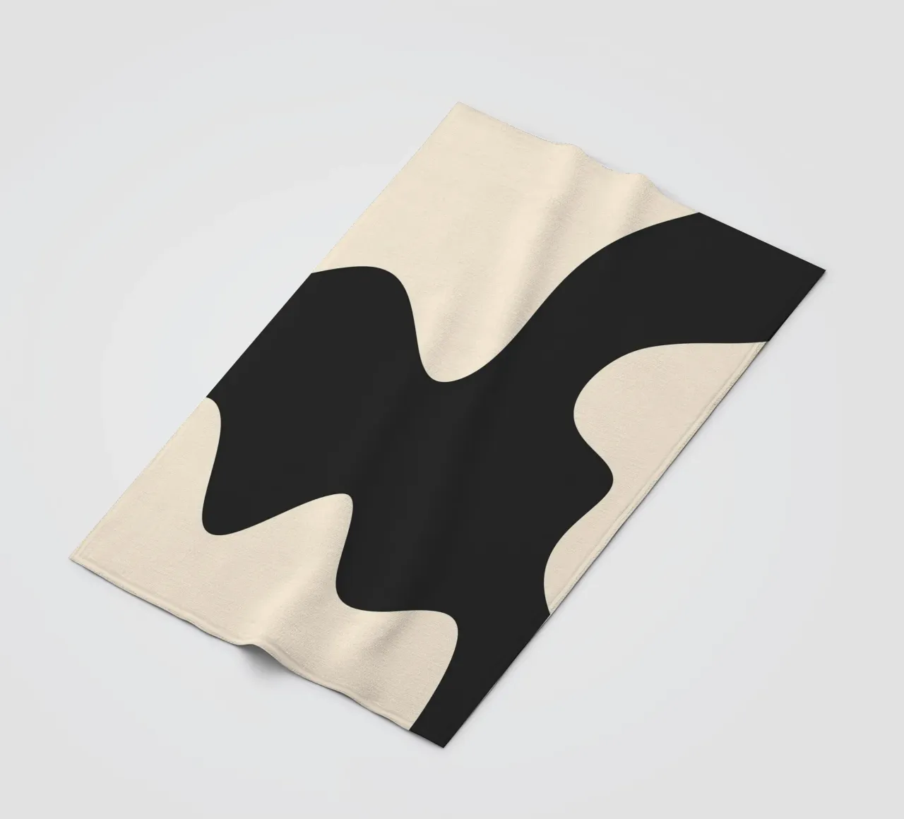 Abstract shapes - monochrome 2 fleece blanket by Wackapacka