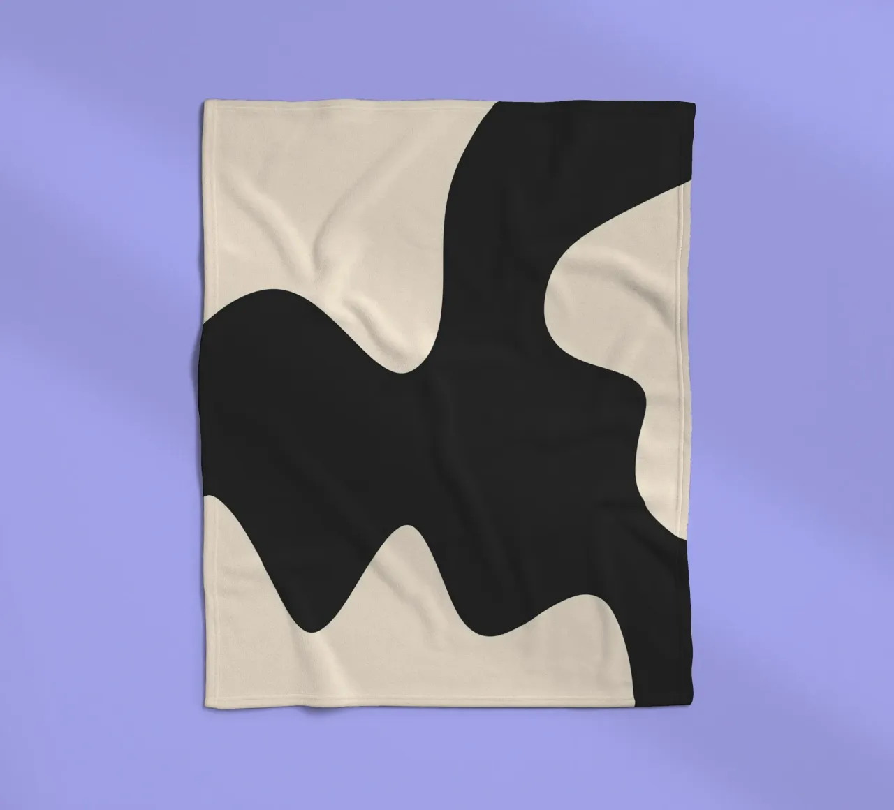 Abstract shapes - monochrome 2 fleece blanket by Wackapacka