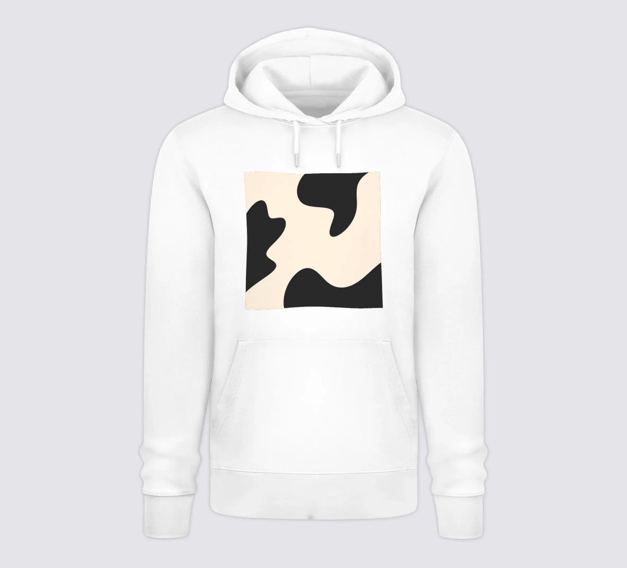 Blobs abstractos - monocromo sudadera con capucha de Wackapacka