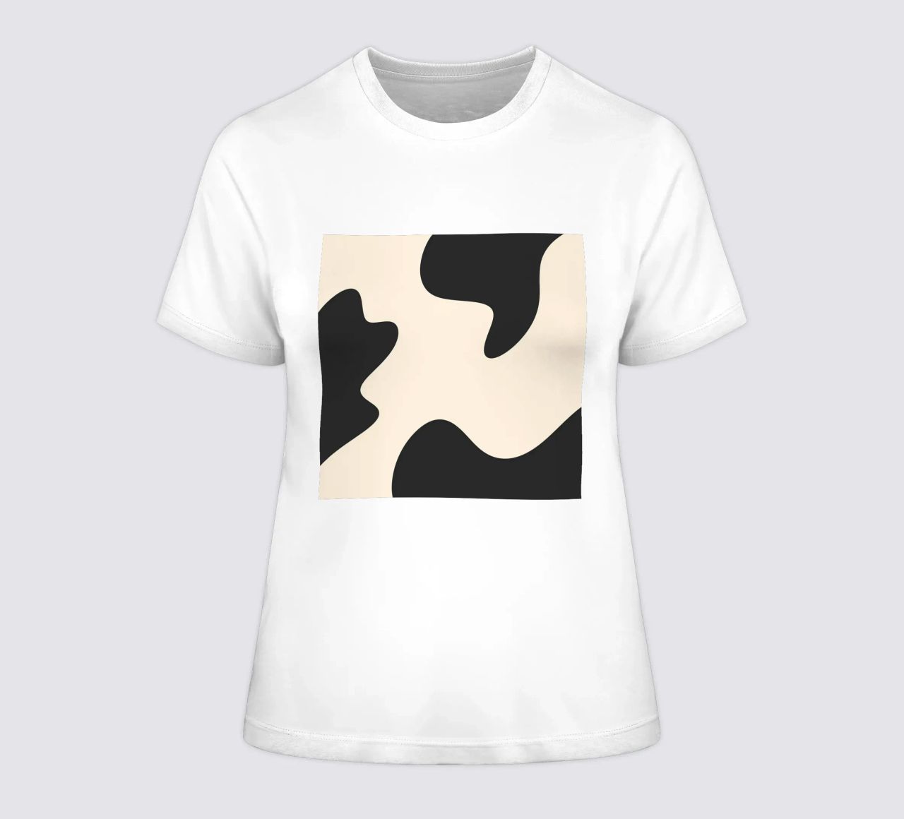 Blobs abstractos - monocromo camiseta de mujer de Wackapacka