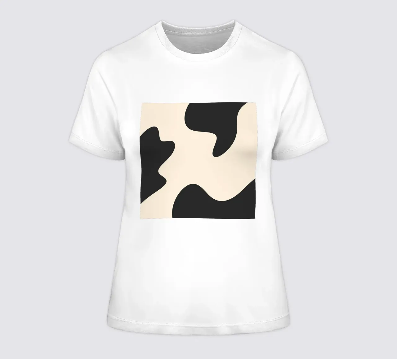 Taches abstraites - monochrome t-shirt ajusté pour femmes de Wackapacka