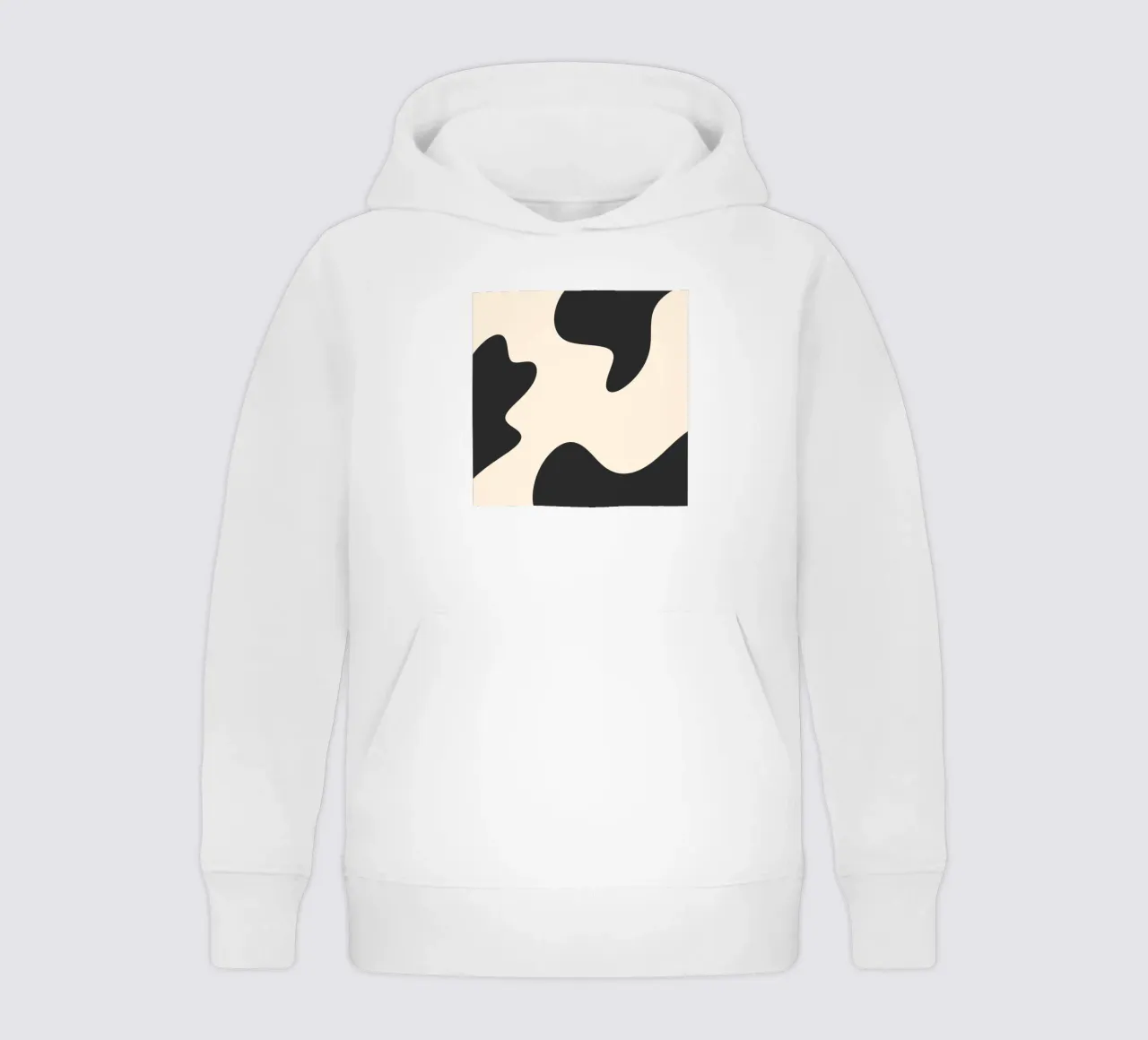 Blob astratti - monocromo felpa bambino con cappuccio da Wackapacka