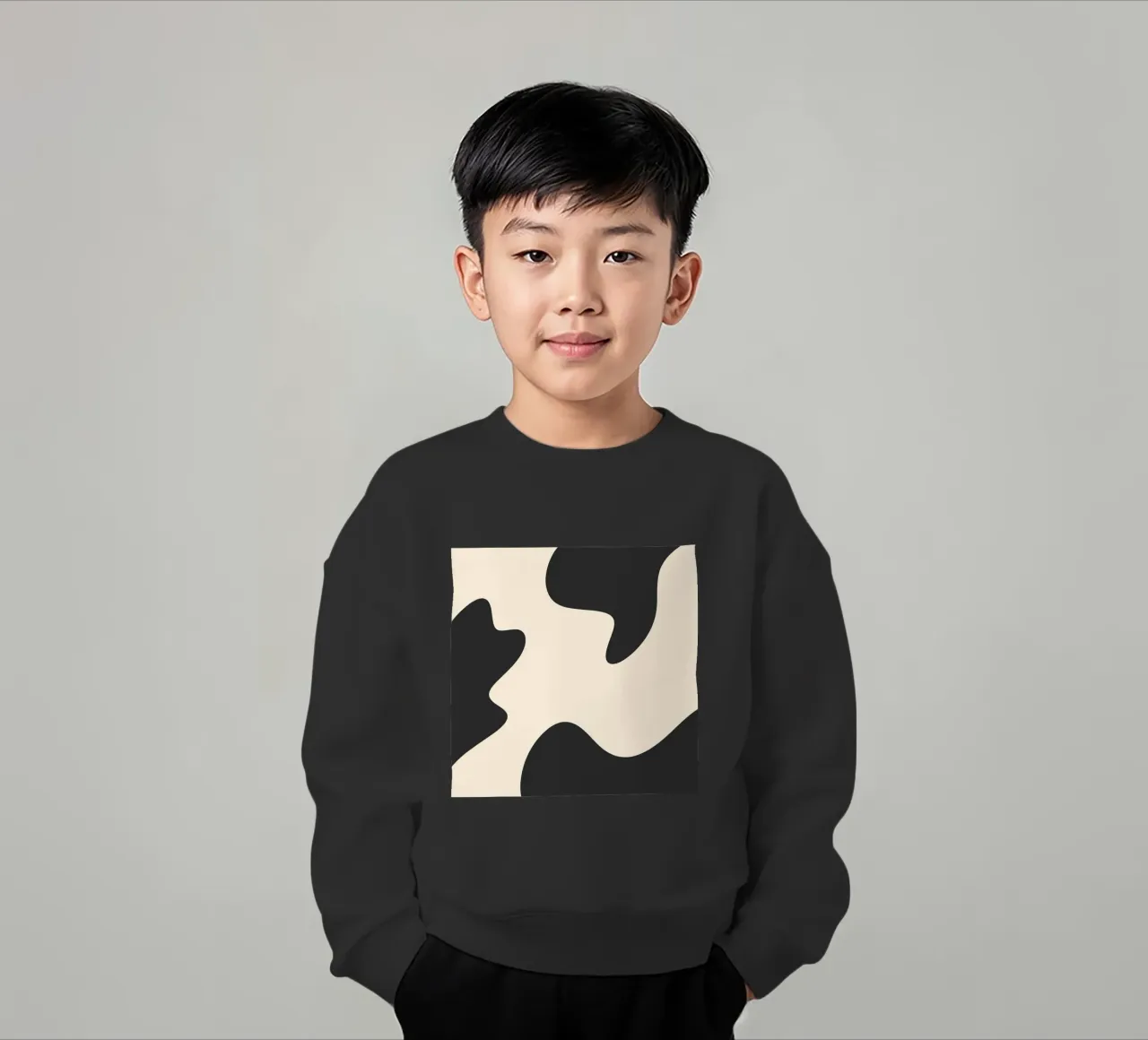 Taches abstraites - monochrome sweat enfant de Wackapacka