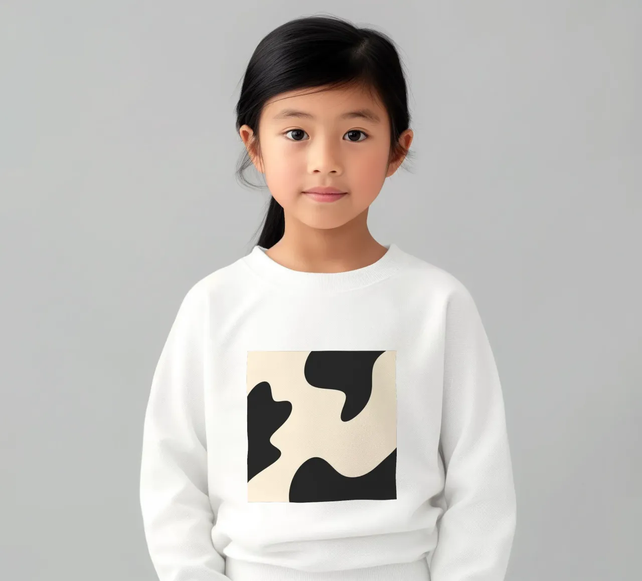 Abstract blobs - monochrome kids sweatshirt by Wackapacka