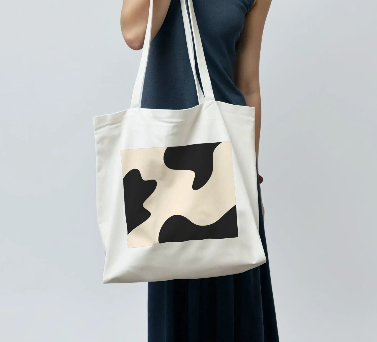 Blobs abstractos - monocromo tote bag de Wackapacka