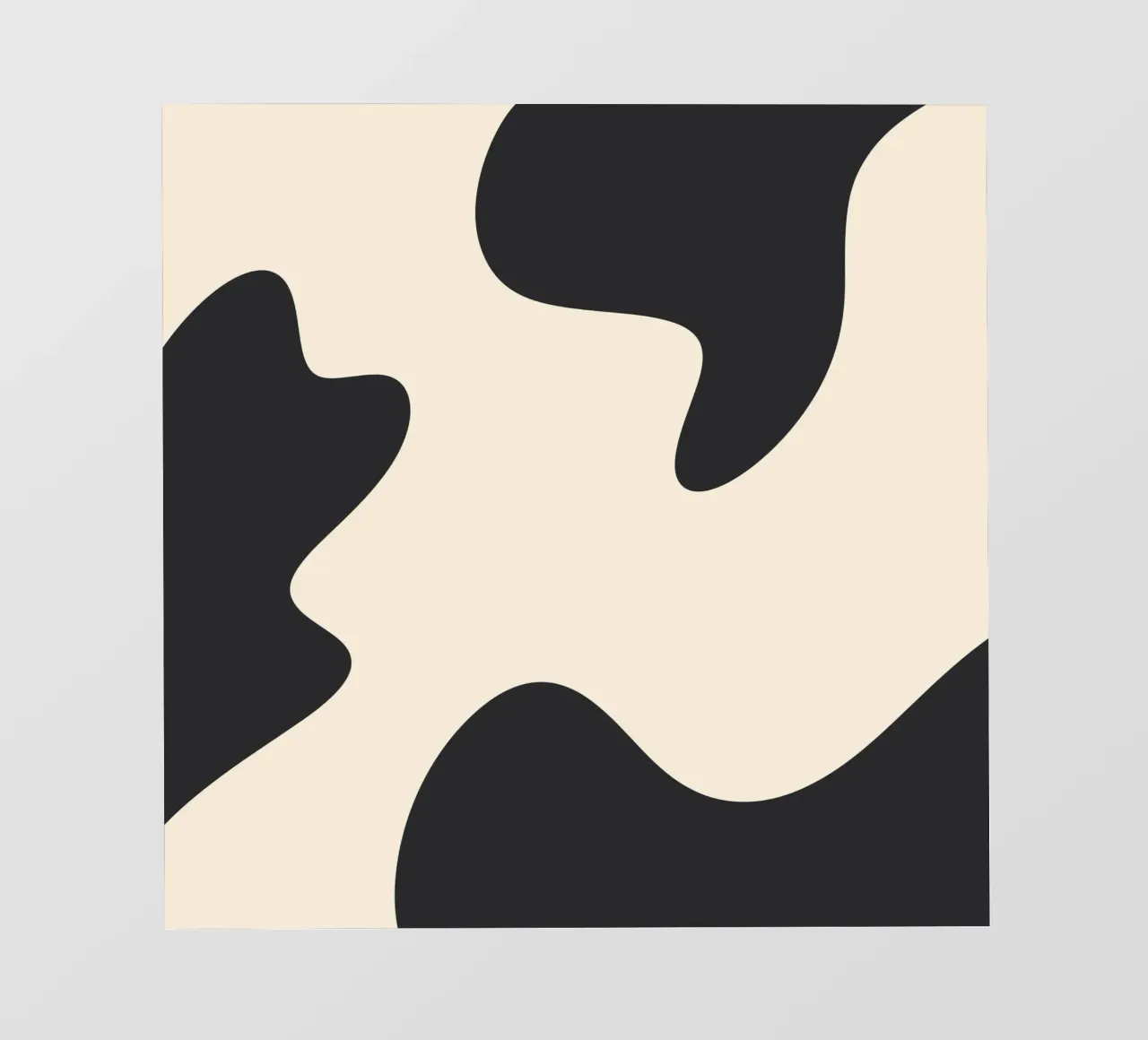 Abstracte klodders - monochroom pvc-zeil van Wackapacka