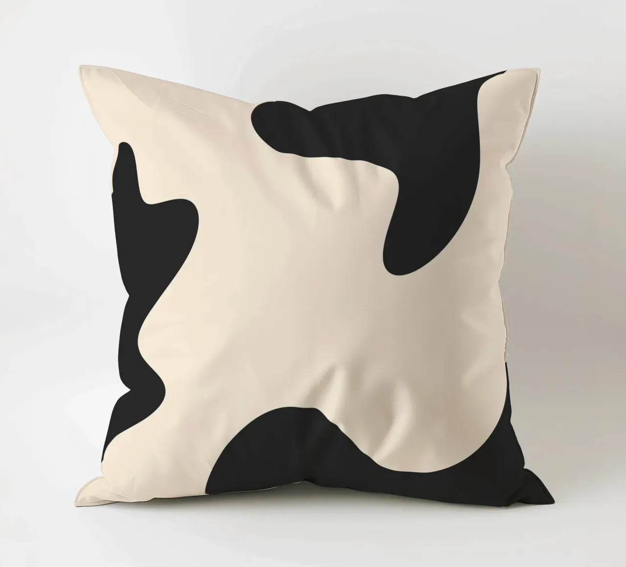 Abstract blobs - monochrome decorative cushion by Wackapacka