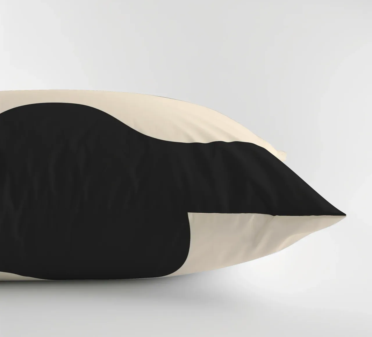 Abstract blobs - monochrome decorative cushion by Wackapacka