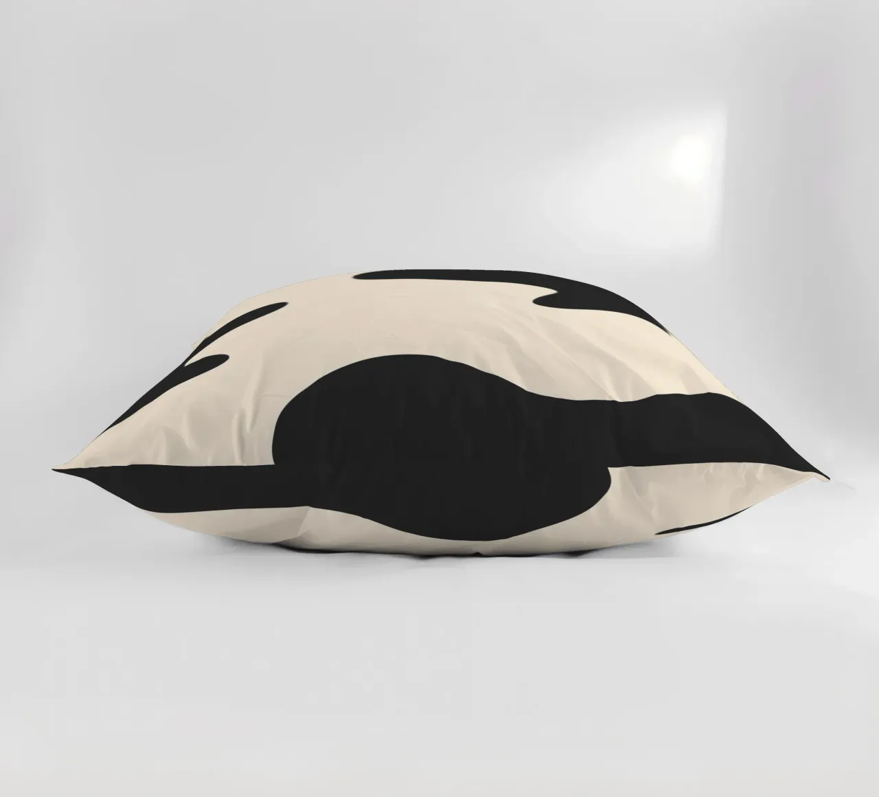 Abstract blobs - monochrome decorative cushion by Wackapacka