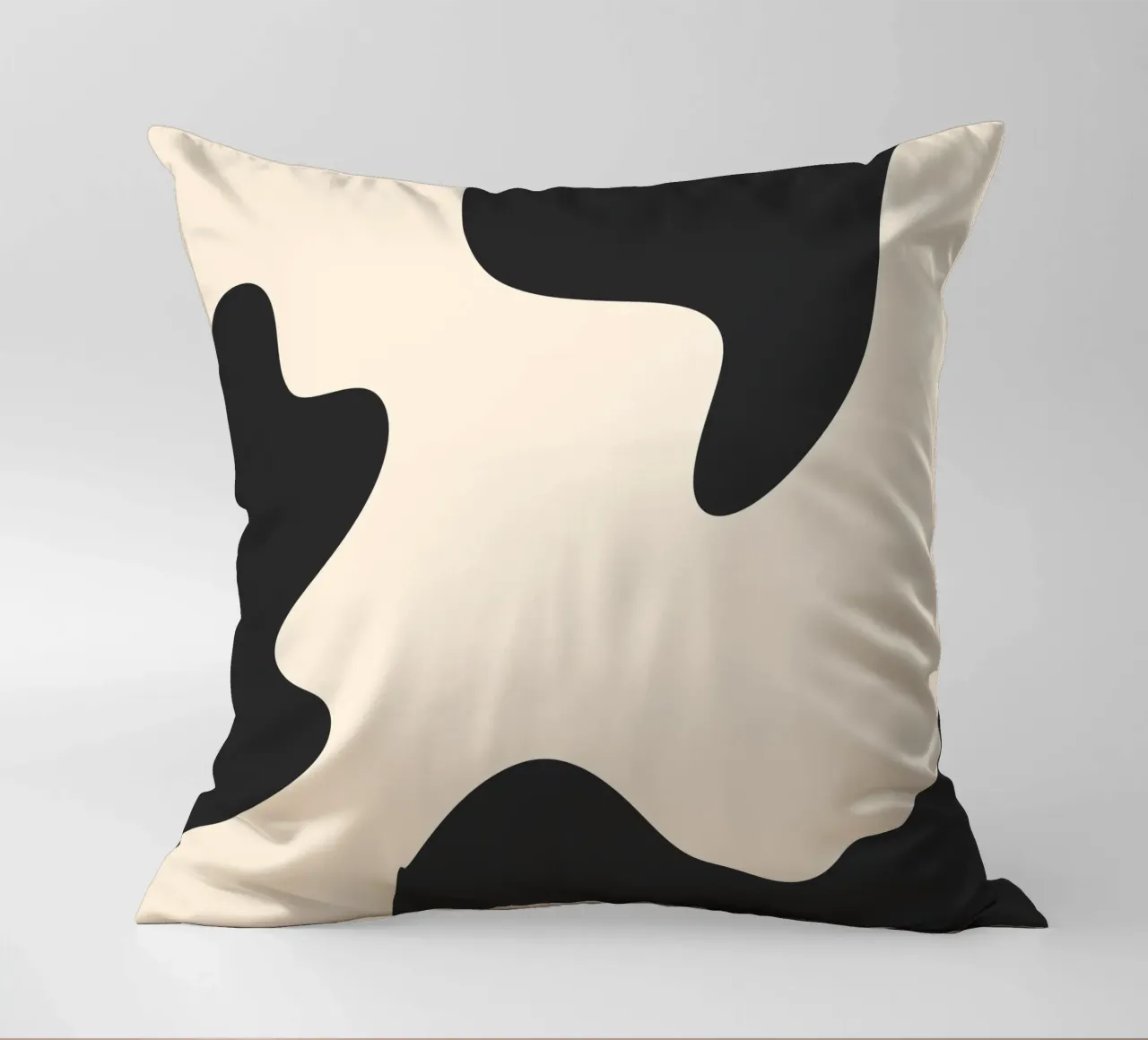 Abstract blobs - monochrome decorative cushion by Wackapacka